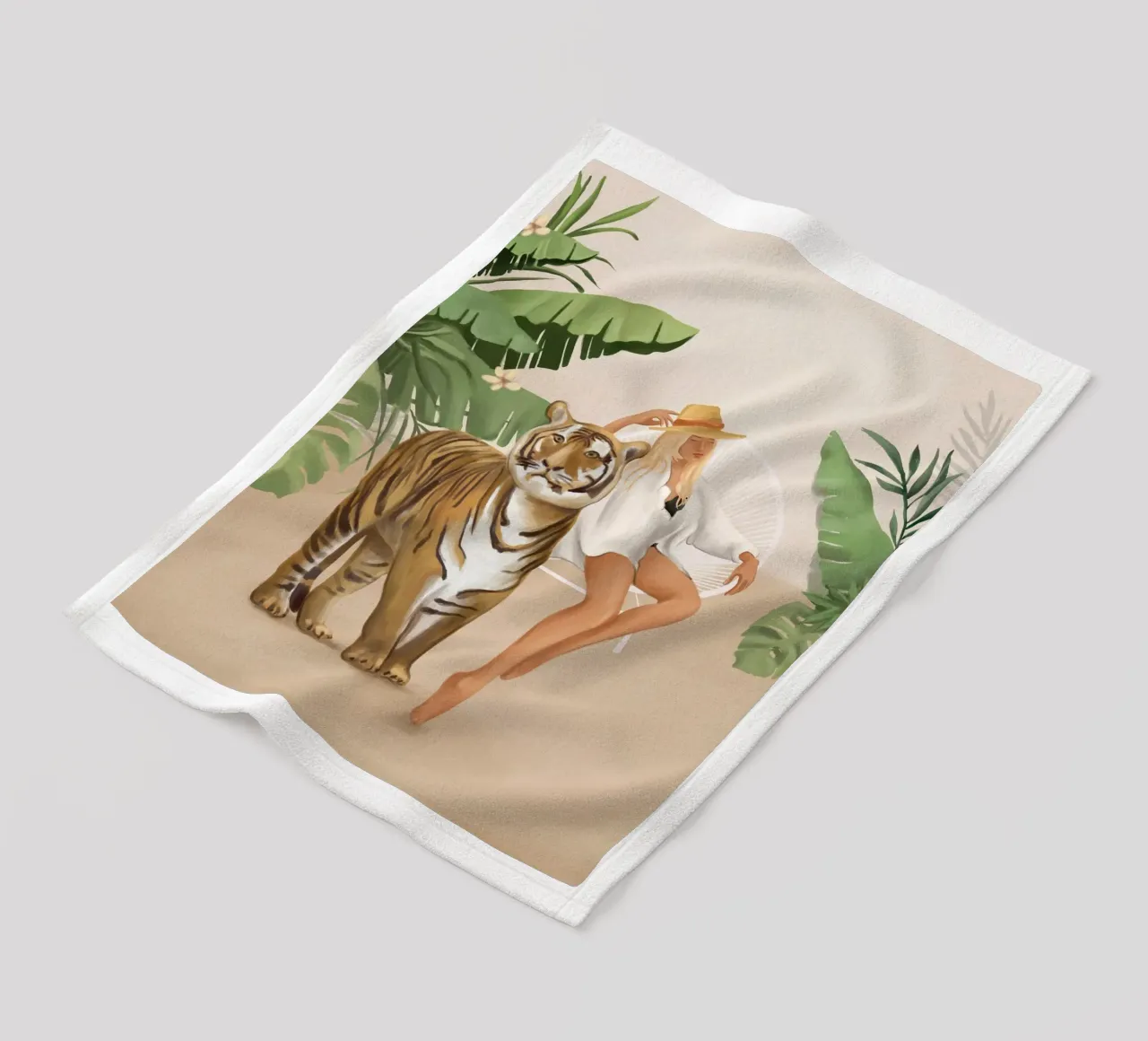 The Lady and the Tiger coperta in pile da Flow Line