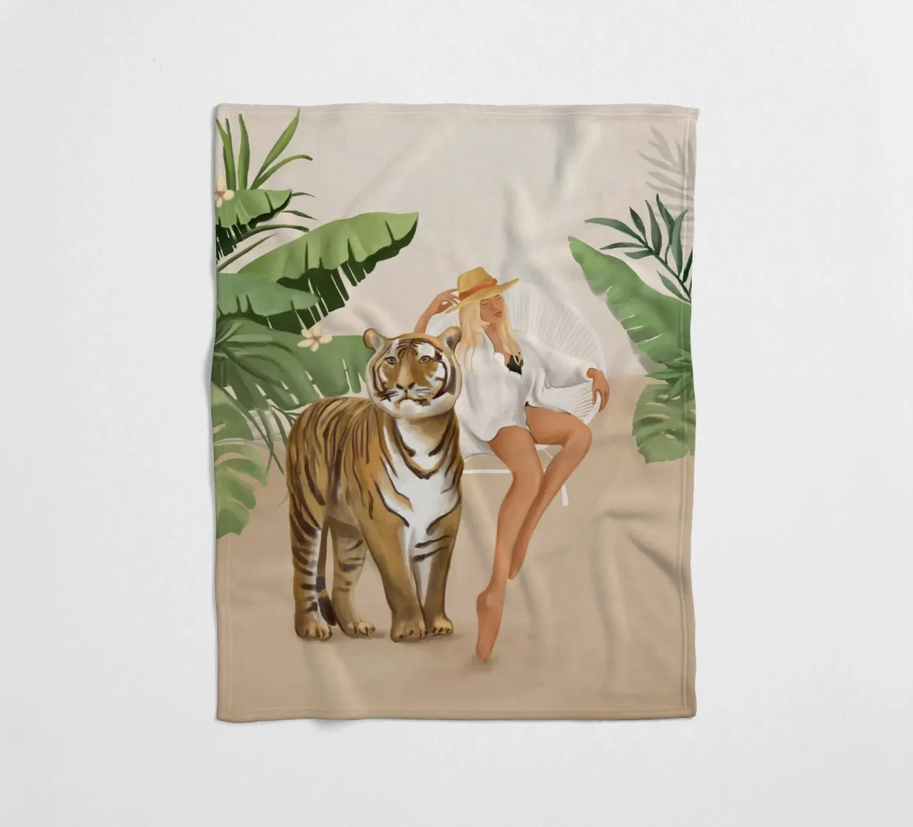 The Lady and the Tiger coperta in pile da Flow Line