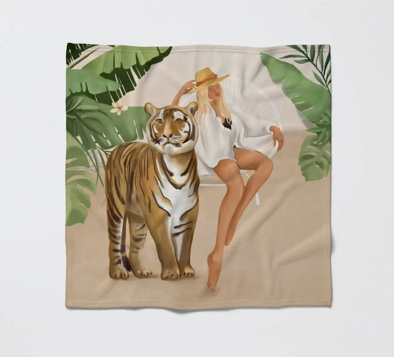 The Lady and the Tiger coperta in pile da Flow Line