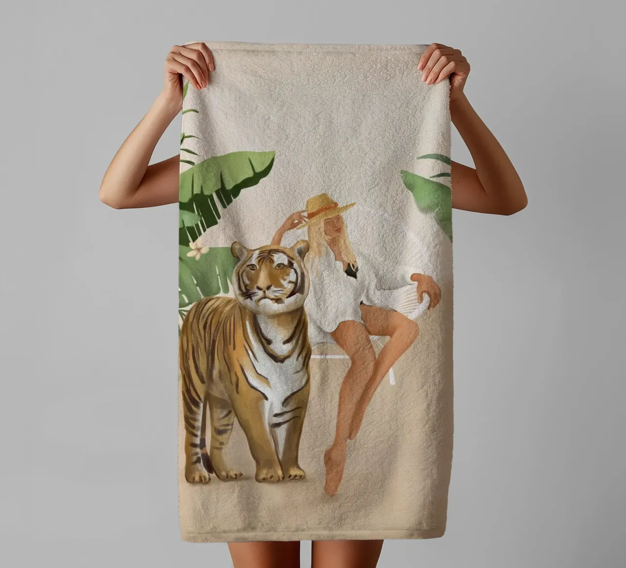 The Lady and the Tiger toalla de baño de Flow Line