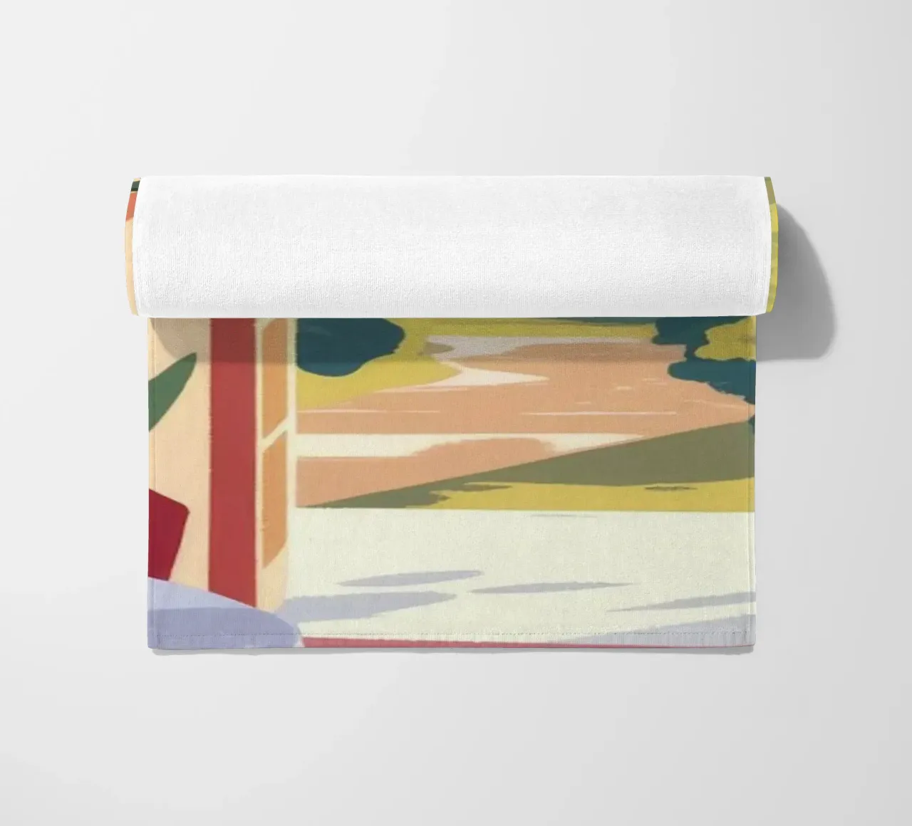 Sunlit Garden Terrace Strandtuch von Veiled Canvas