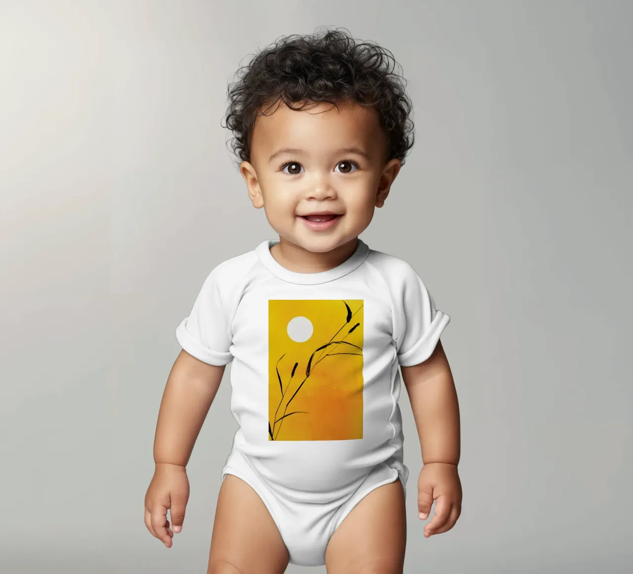 Sunny Side body neonato maniche corte da Kubistika