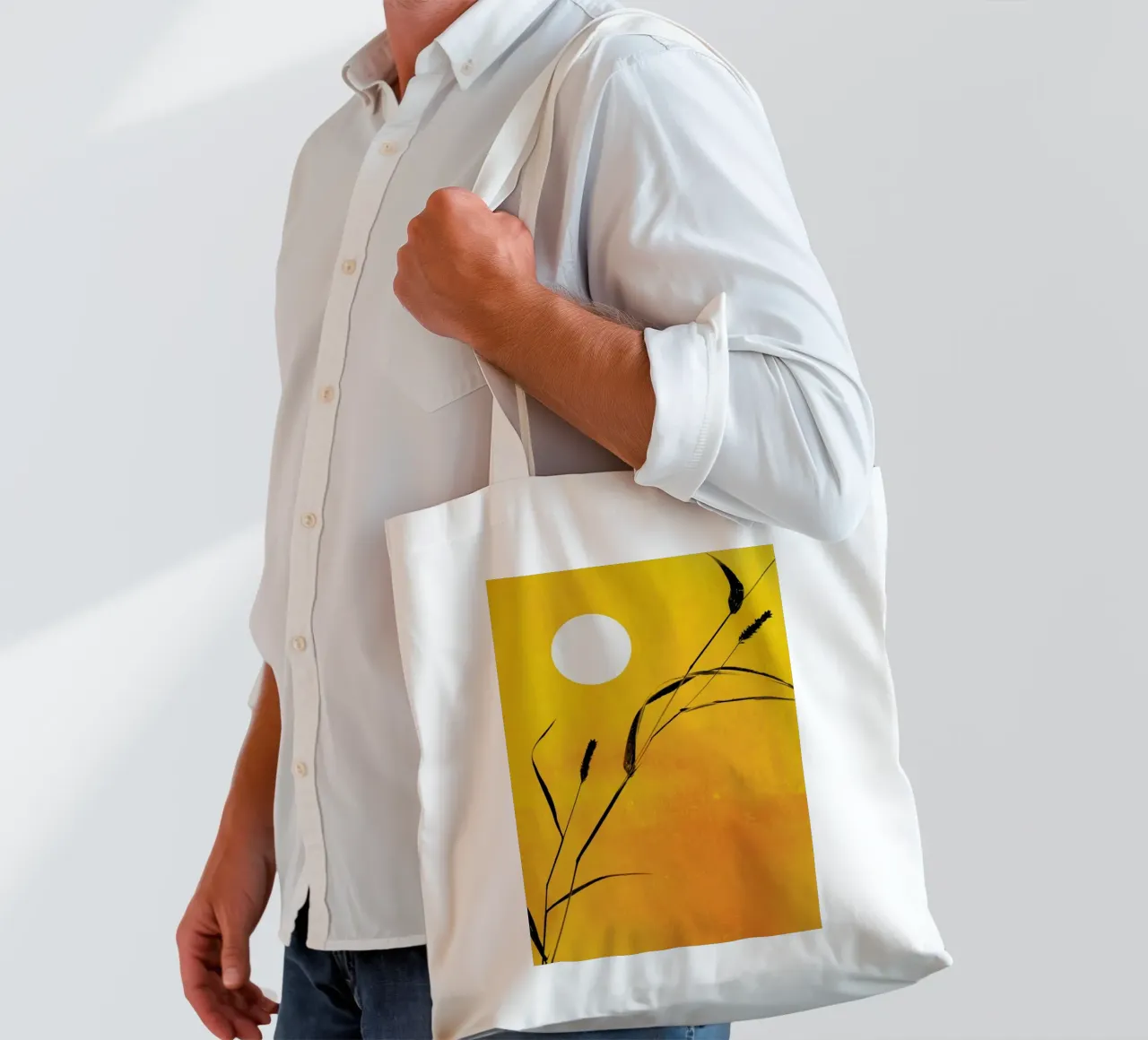 Sunny Side borsa in juta da Kubistika