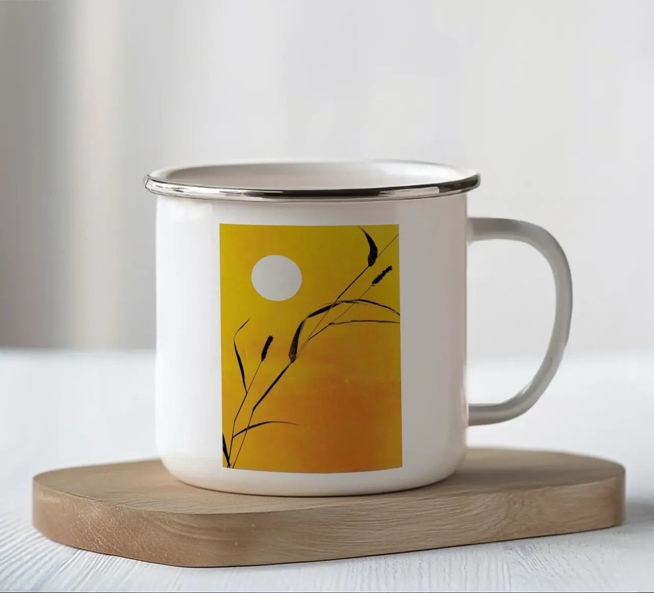 Sunny Side tazza in smalto da Kubistika