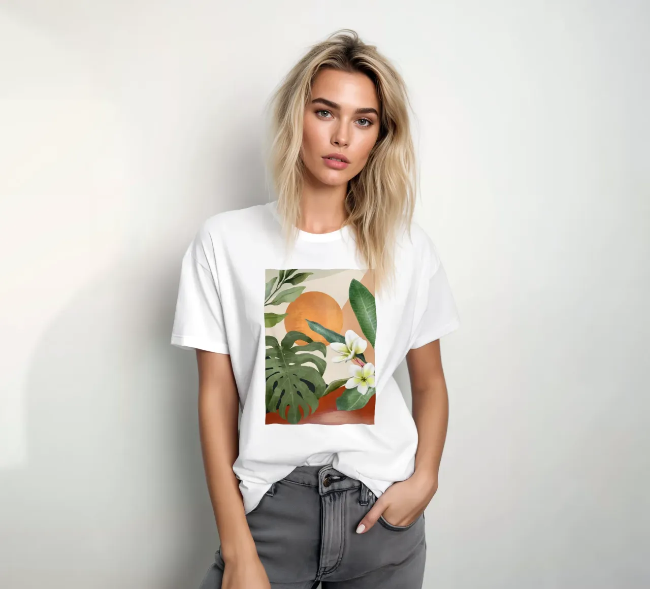Tropical Summer Abstract Art 1 t-shirt da Flow Line