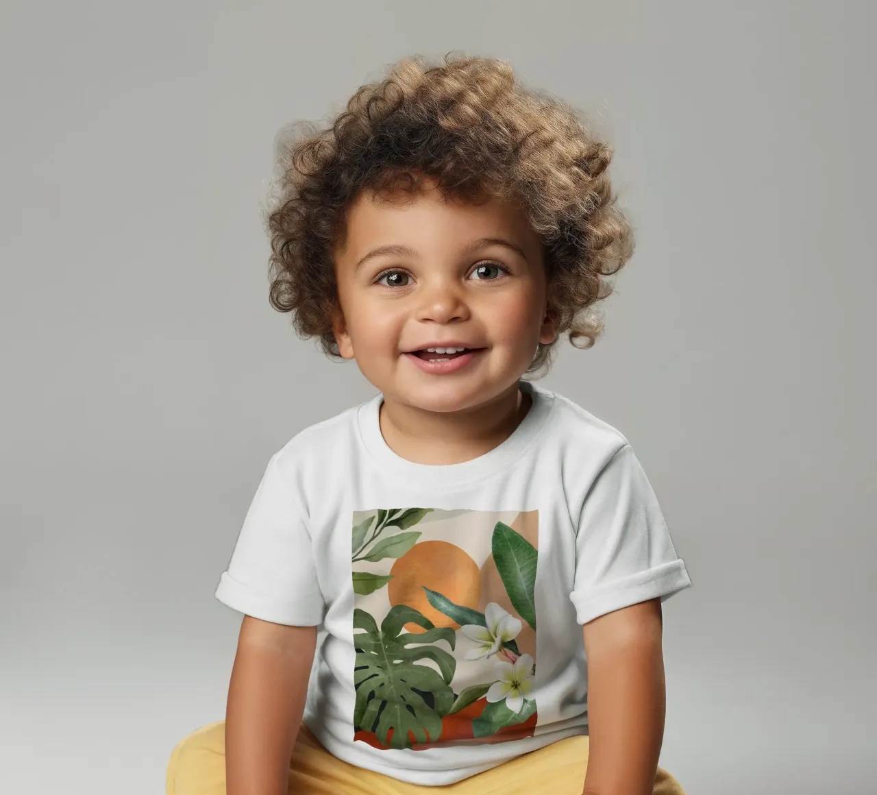 Tropical Summer Abstract Art 1 camiseta de bebé de Flow Line