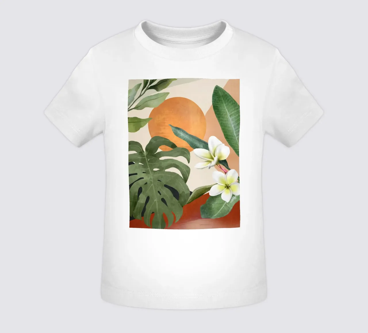 Tropical Summer Abstract Art 1 camiseta de bebé de Flow Line