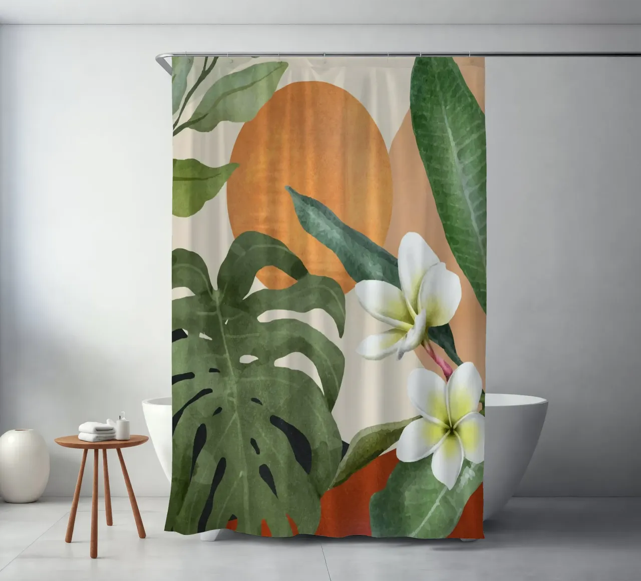 Tropical Summer Abstract Art 1 tenda da doccia da Flow Line