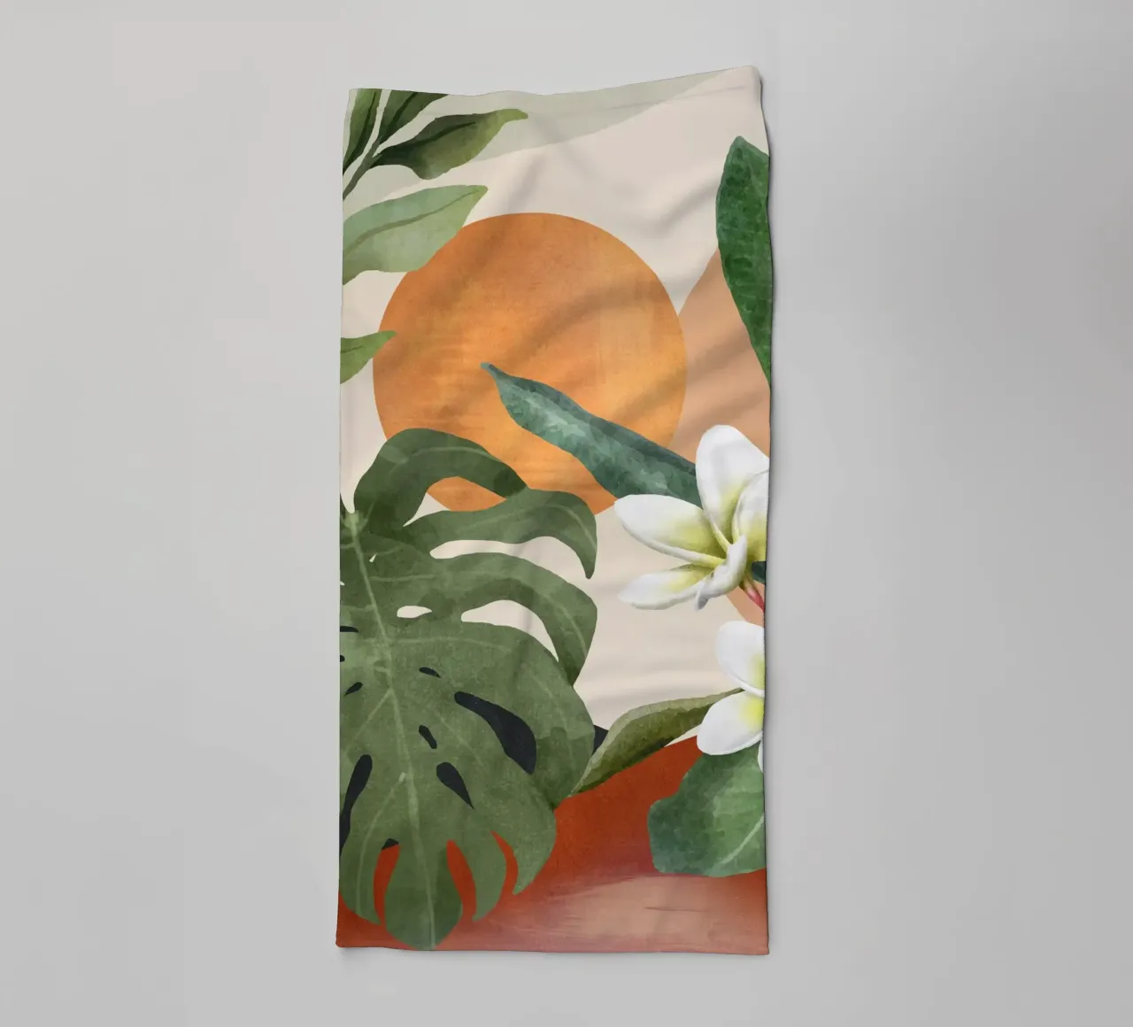Tropical Summer Abstract Art 1 asciugamano da bagno da Flow Line