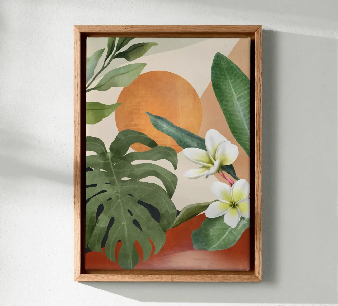 Tropical Summer Abstract Art 1 tela con Cornice a cassetta da Flow Line