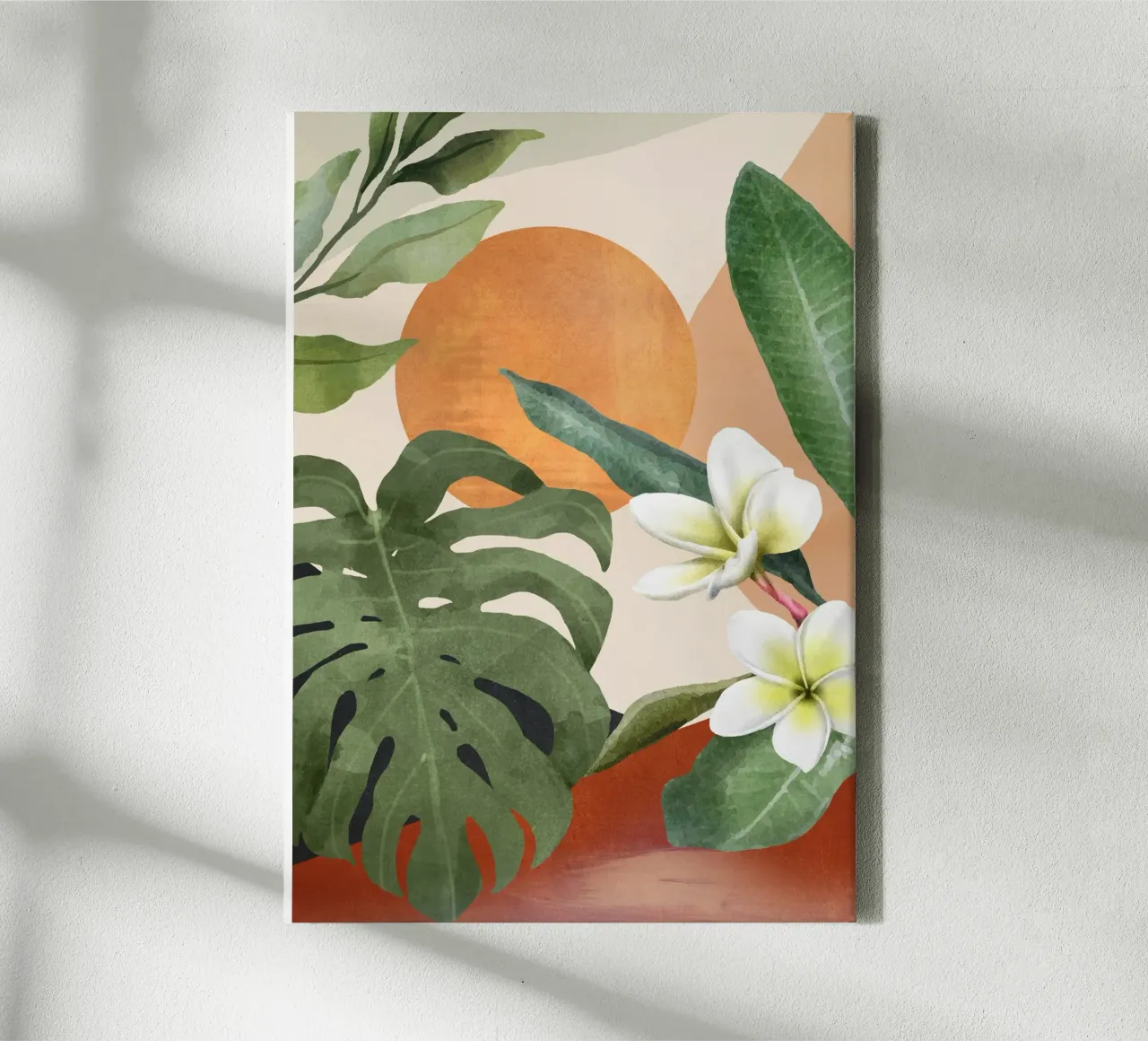 Tropical Summer Abstract Art 1 tela con Cornice a cassetta da Flow Line