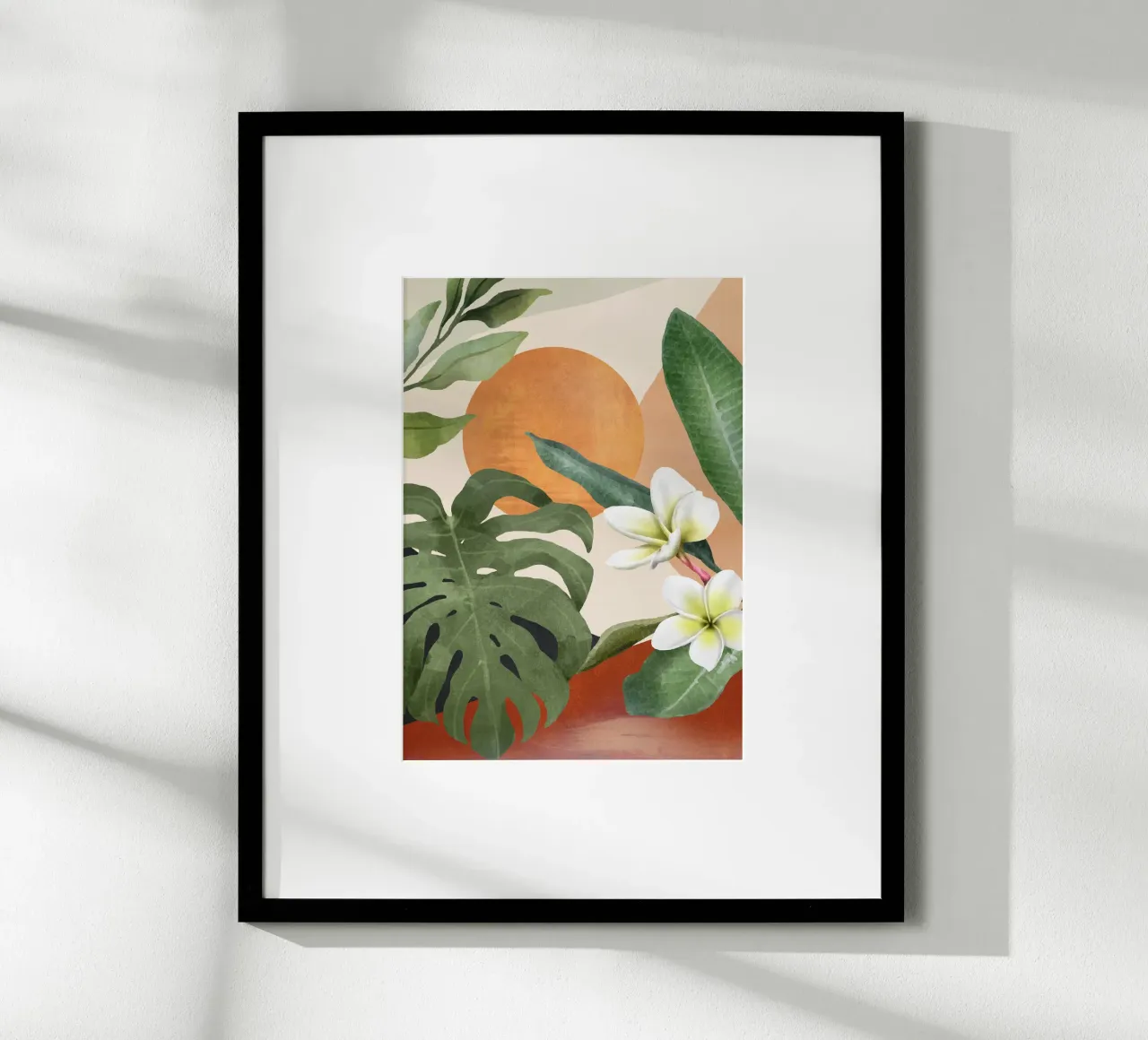 Tropical Summer Abstract Art 1 carta hahnemühle da Flow Line
