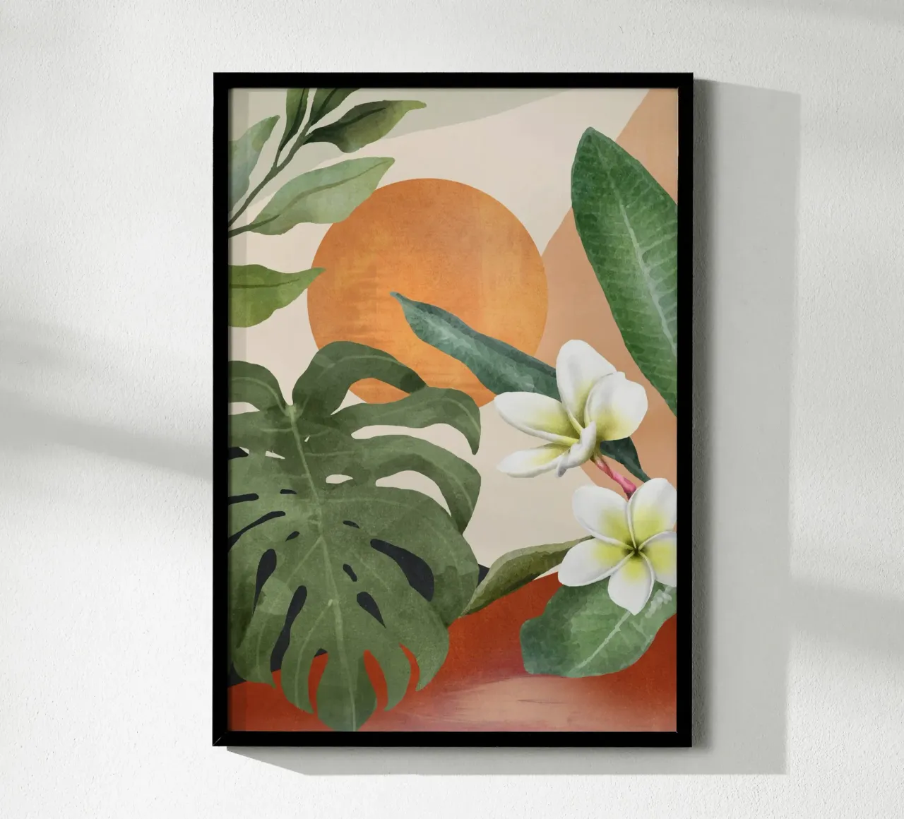 Tropical Summer Abstract Art 1 carta hahnemühle da Flow Line