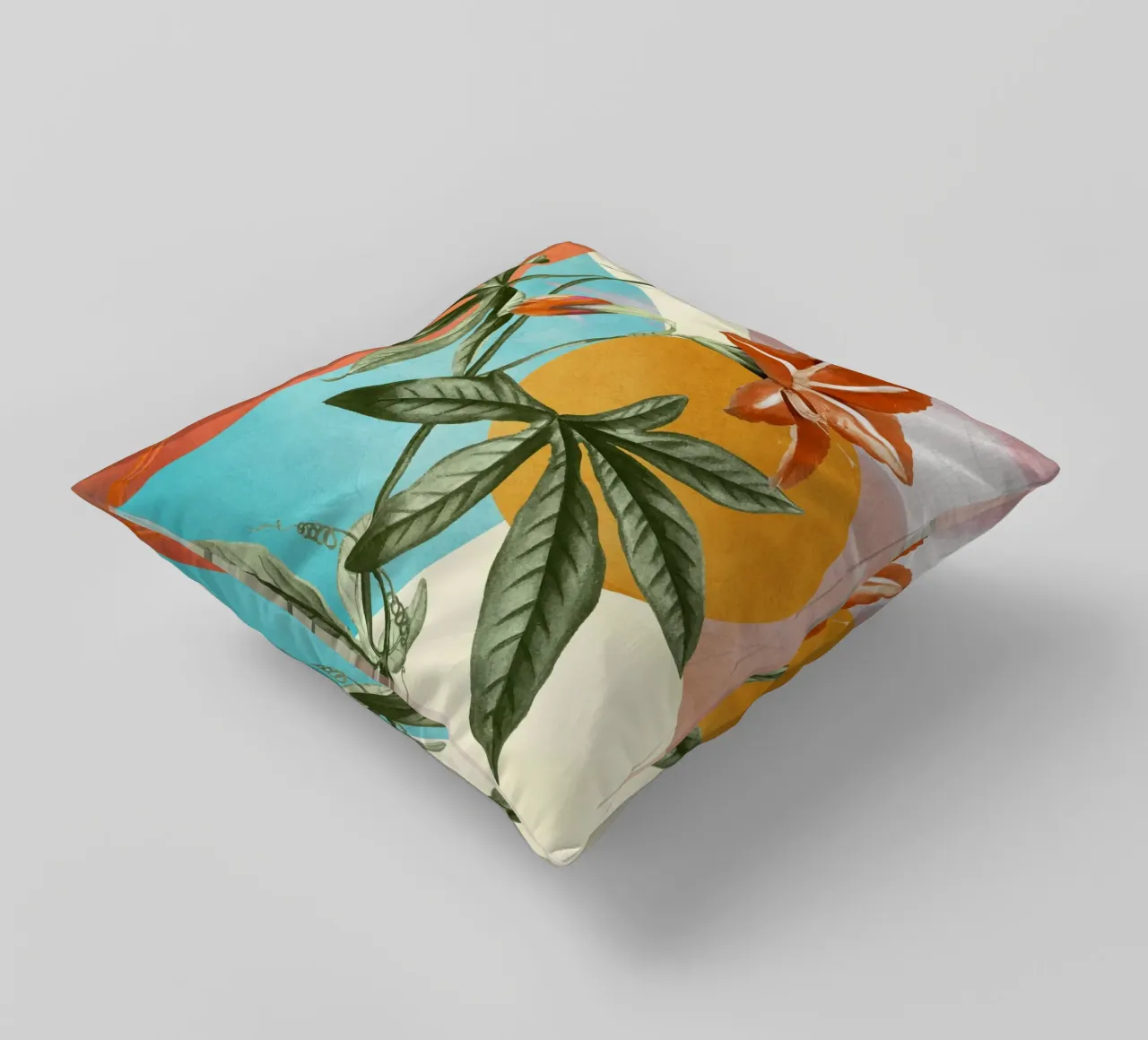 Tropical Summer Abstract Art 3 cuscino da Flow Line