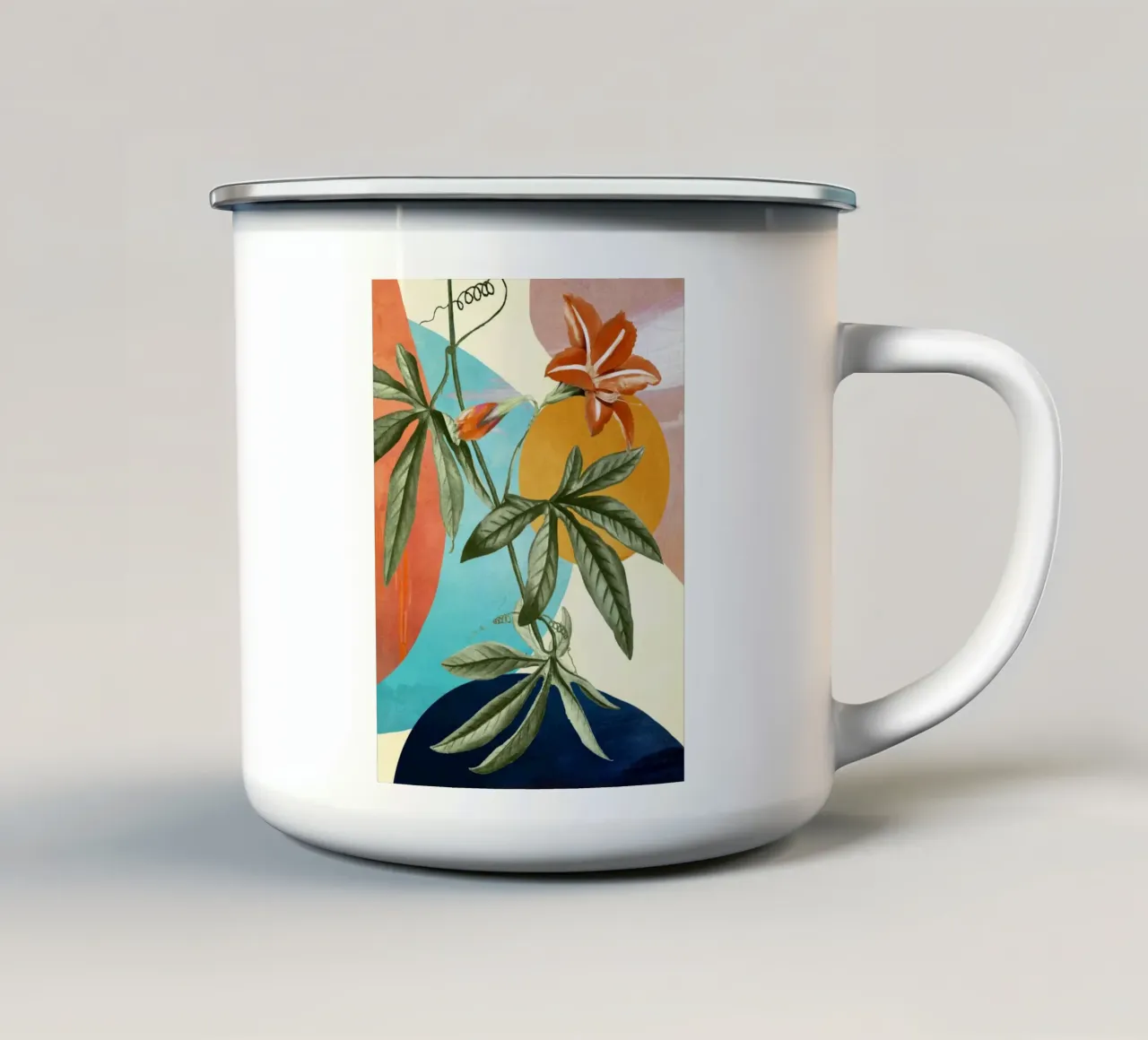 Tropical Summer Abstract Art 3 tazza in smalto da Flow Line