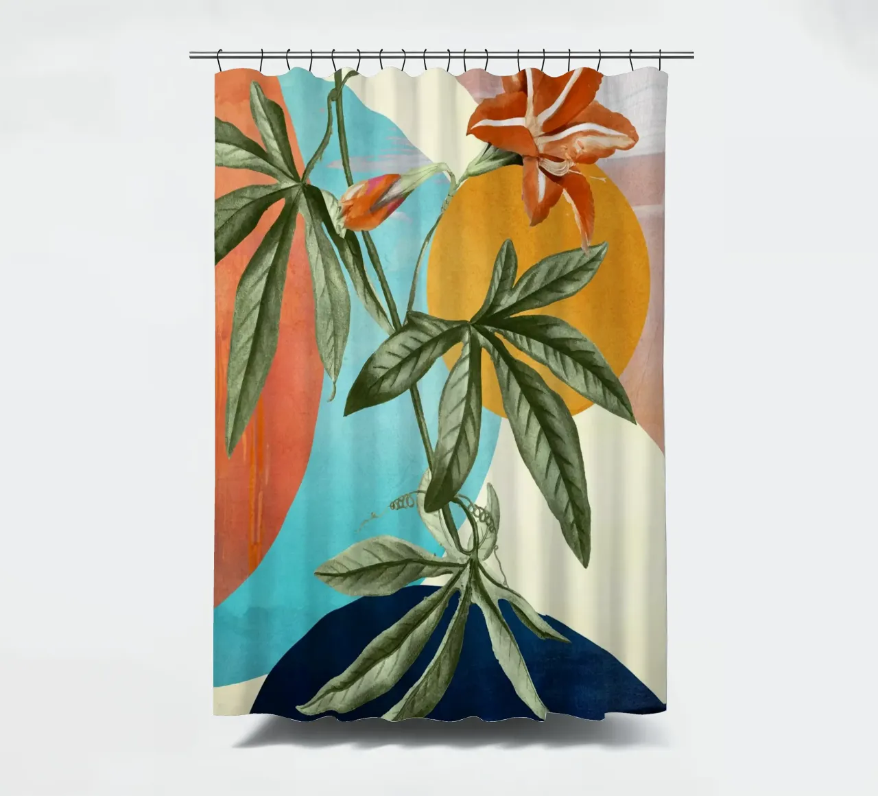 Tropical Summer Abstract Art 3 tenda da doccia da Flow Line