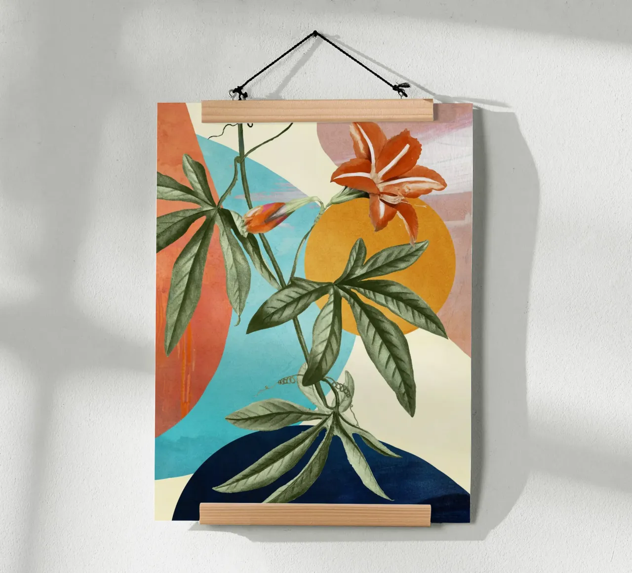 Tropical Summer Abstract Art 3 carta hahnemühle da Flow Line