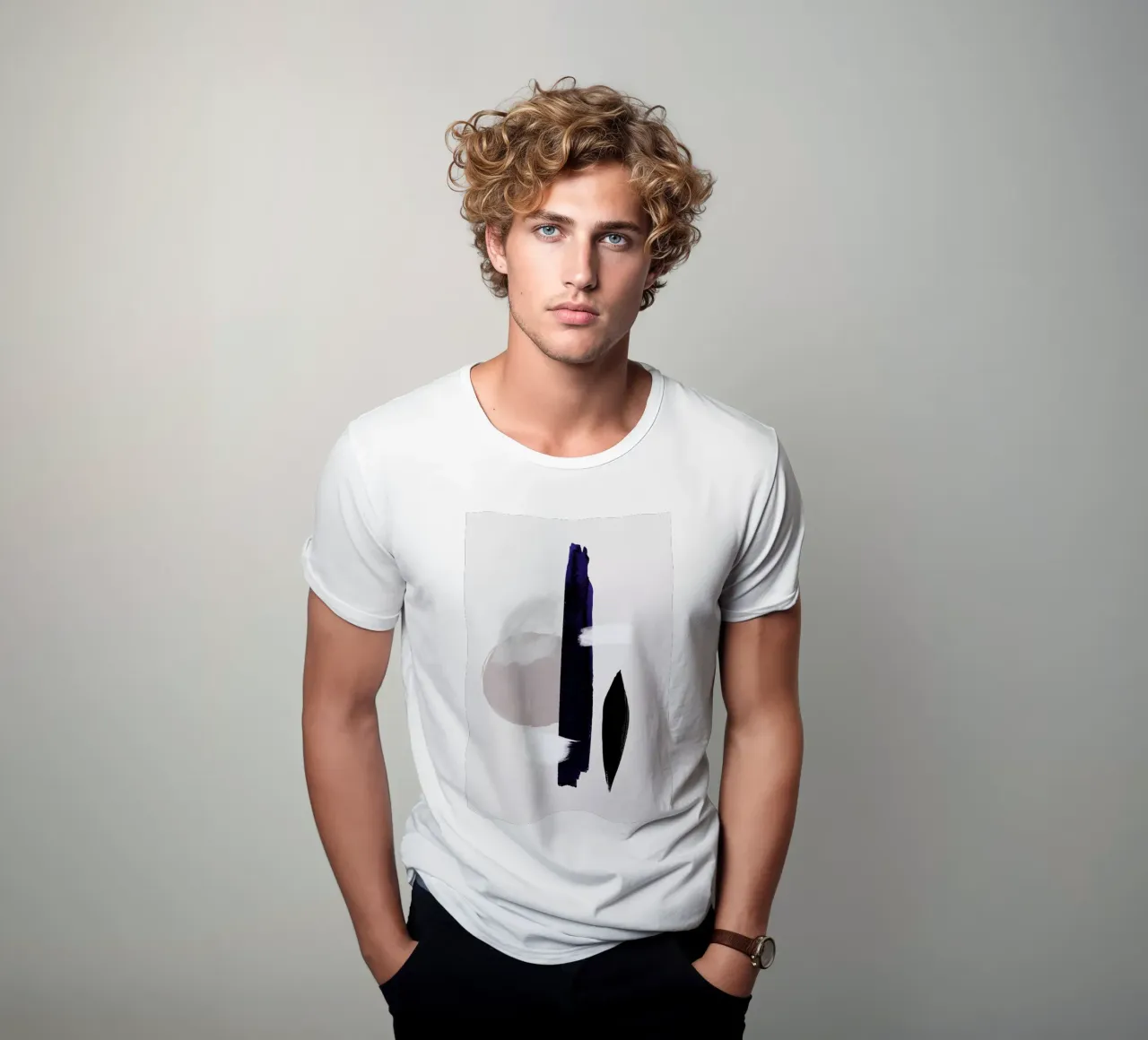 Abstract Connection t-shirt da Graphite