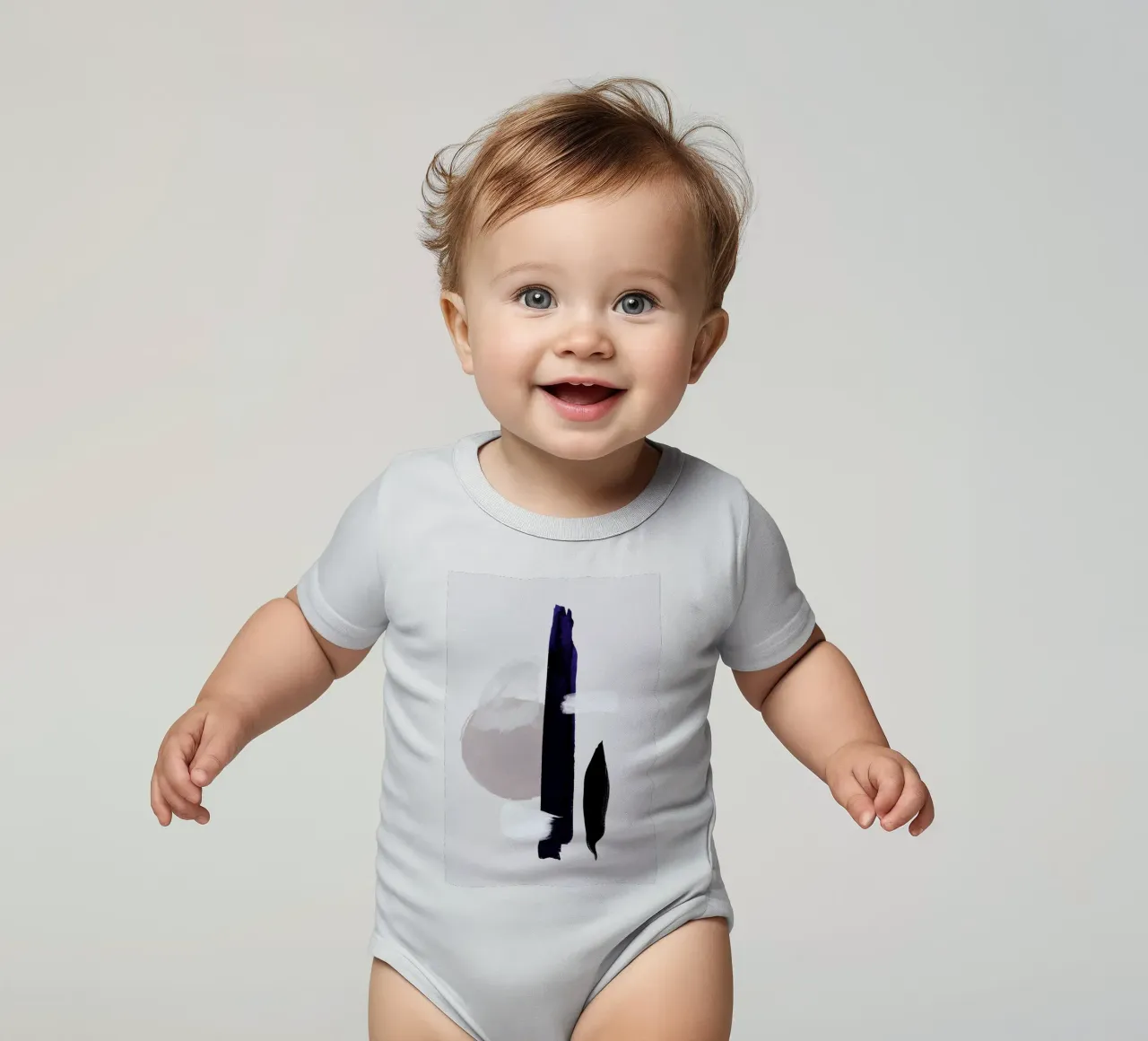 Abstract Connection body neonato maniche corte da Graphite