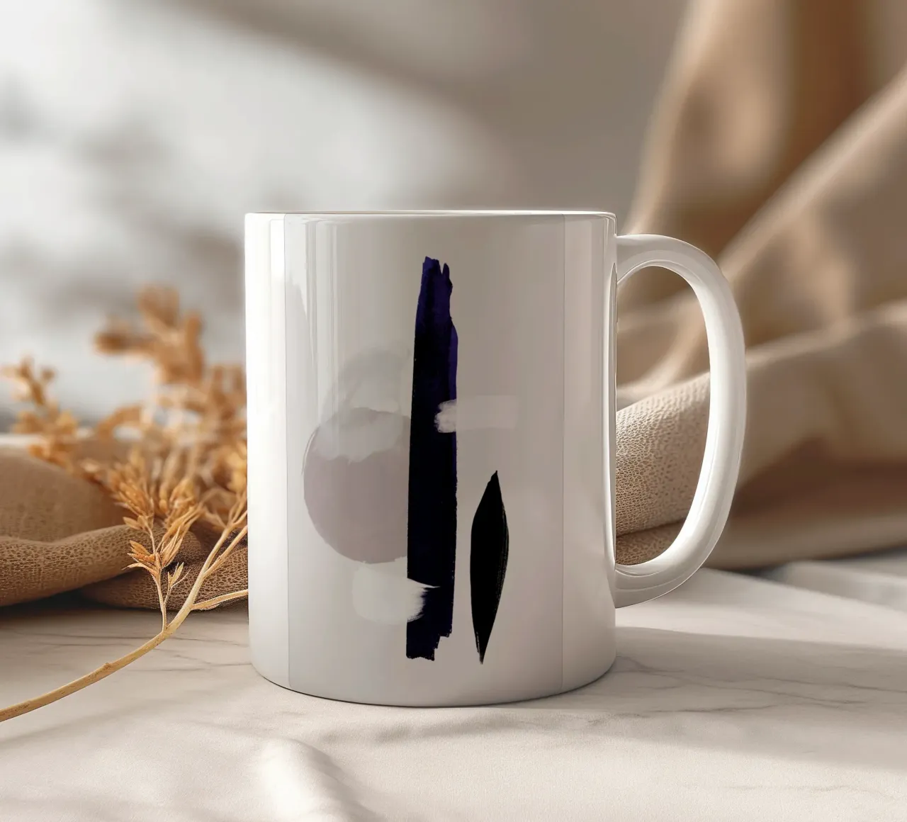 Abstract Connection mug en céramique de Graphite