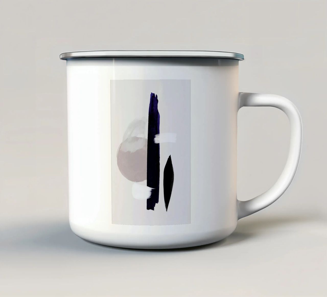 Abstract Connection tazza in smalto da Graphite