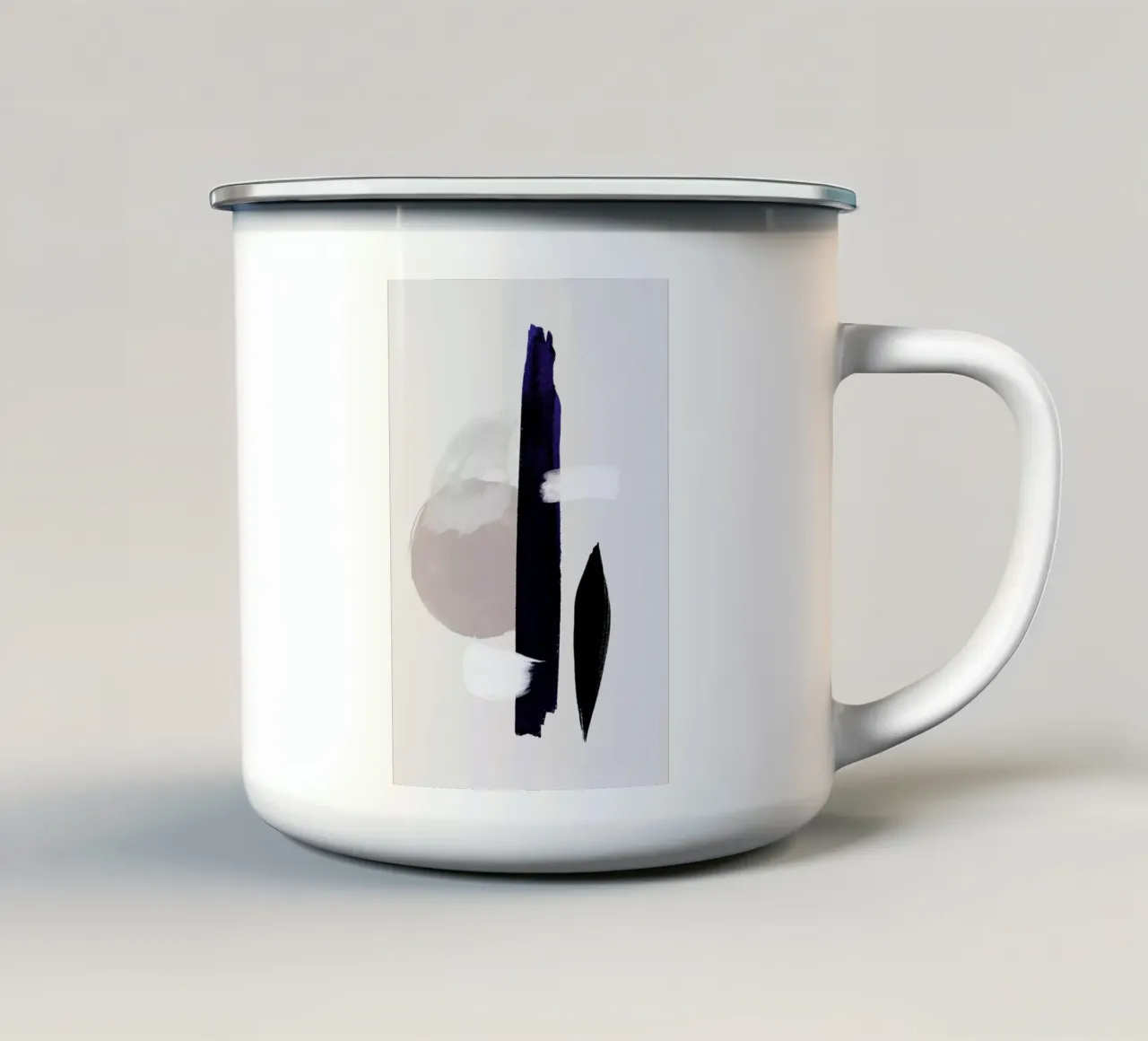 Abstract Connection Emaille Tasse von Graphite