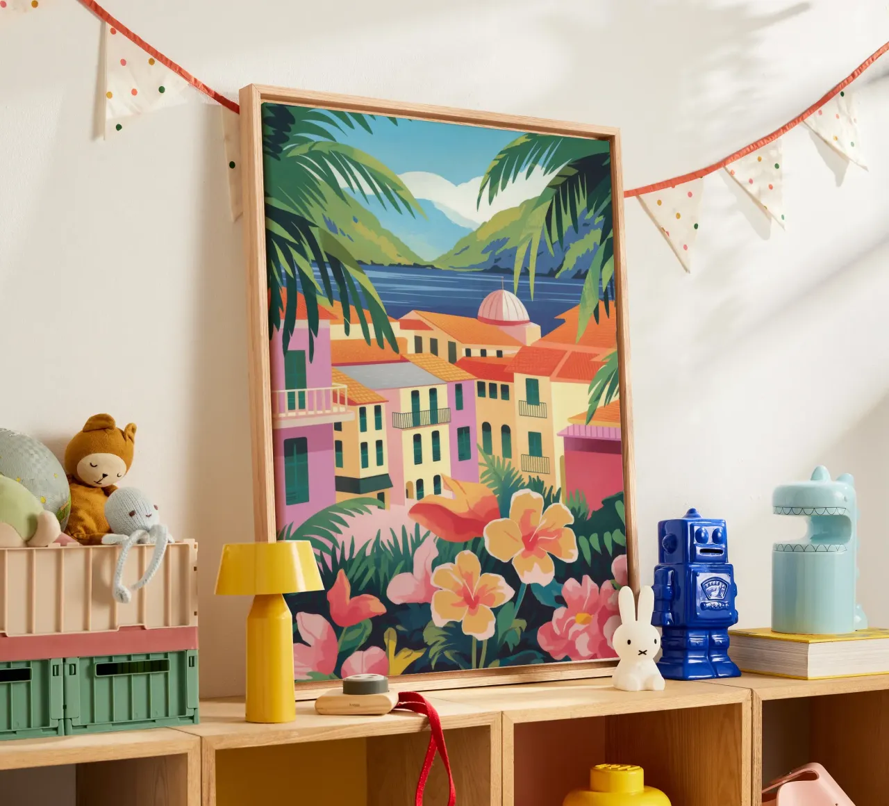 Kustparadijs Vista canvas met Baklijst van Veiled Canvas