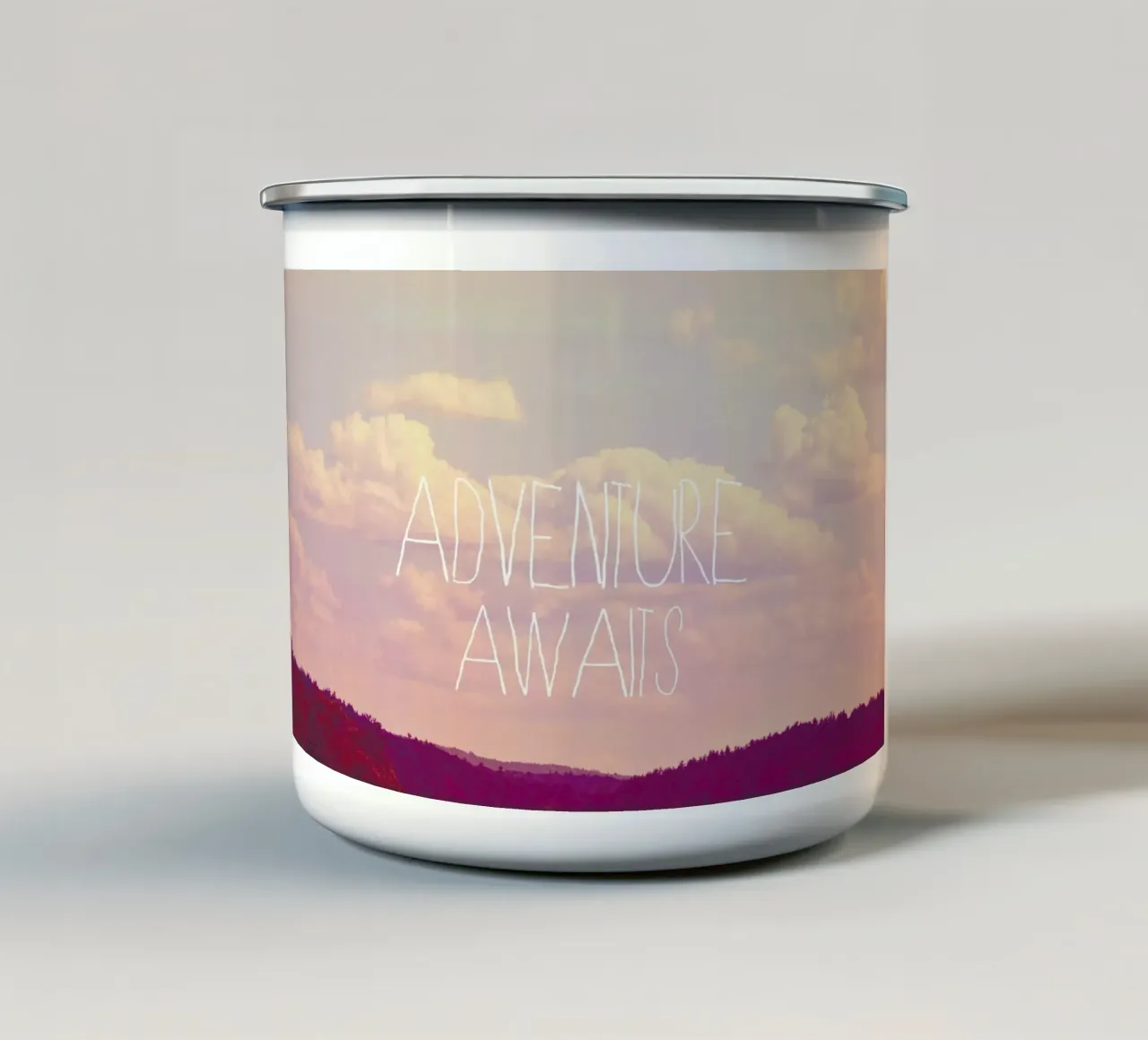 Adventure Awaits 1 tazza in smalto da Vintage Skies