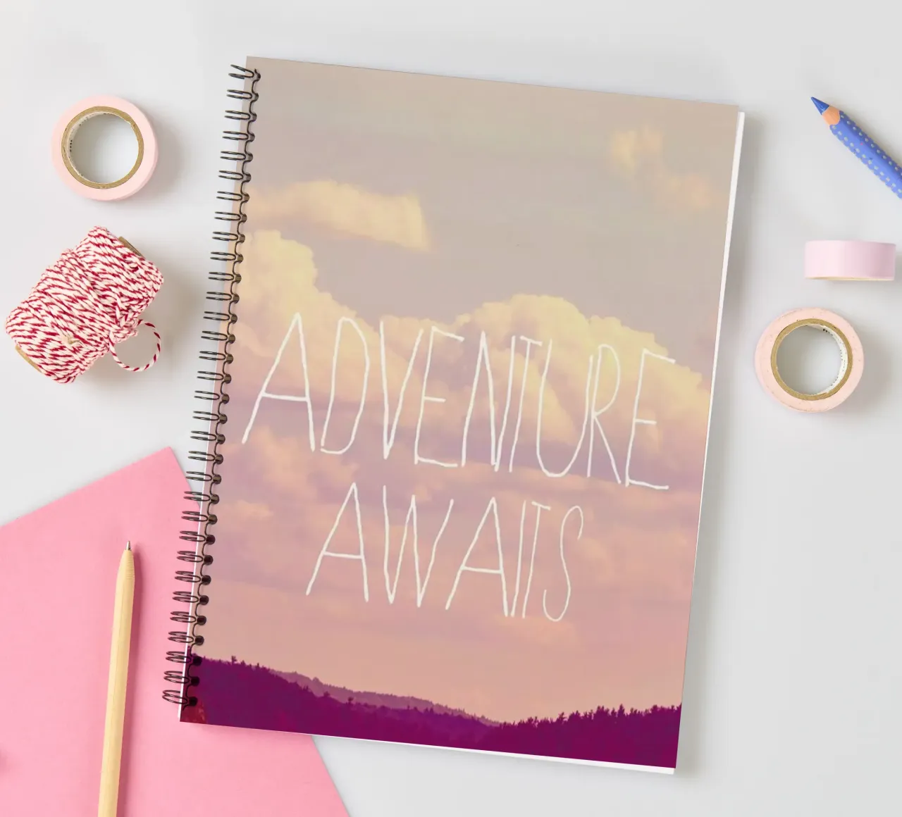 Adventure Awaits 1 spiral notebook by Vintage Skies