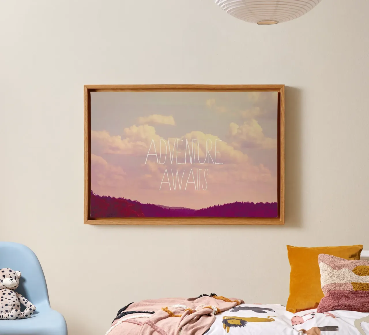 Adventure Awaits 1 tela con Cornice a cassetta da Vintage Skies