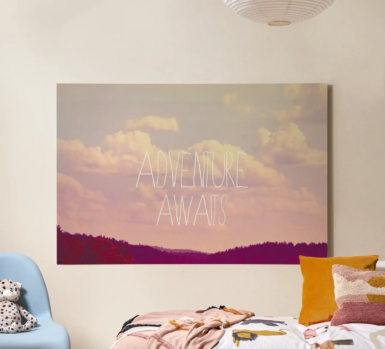 Adventure Awaits 1 tela con Cornice a cassetta da Vintage Skies