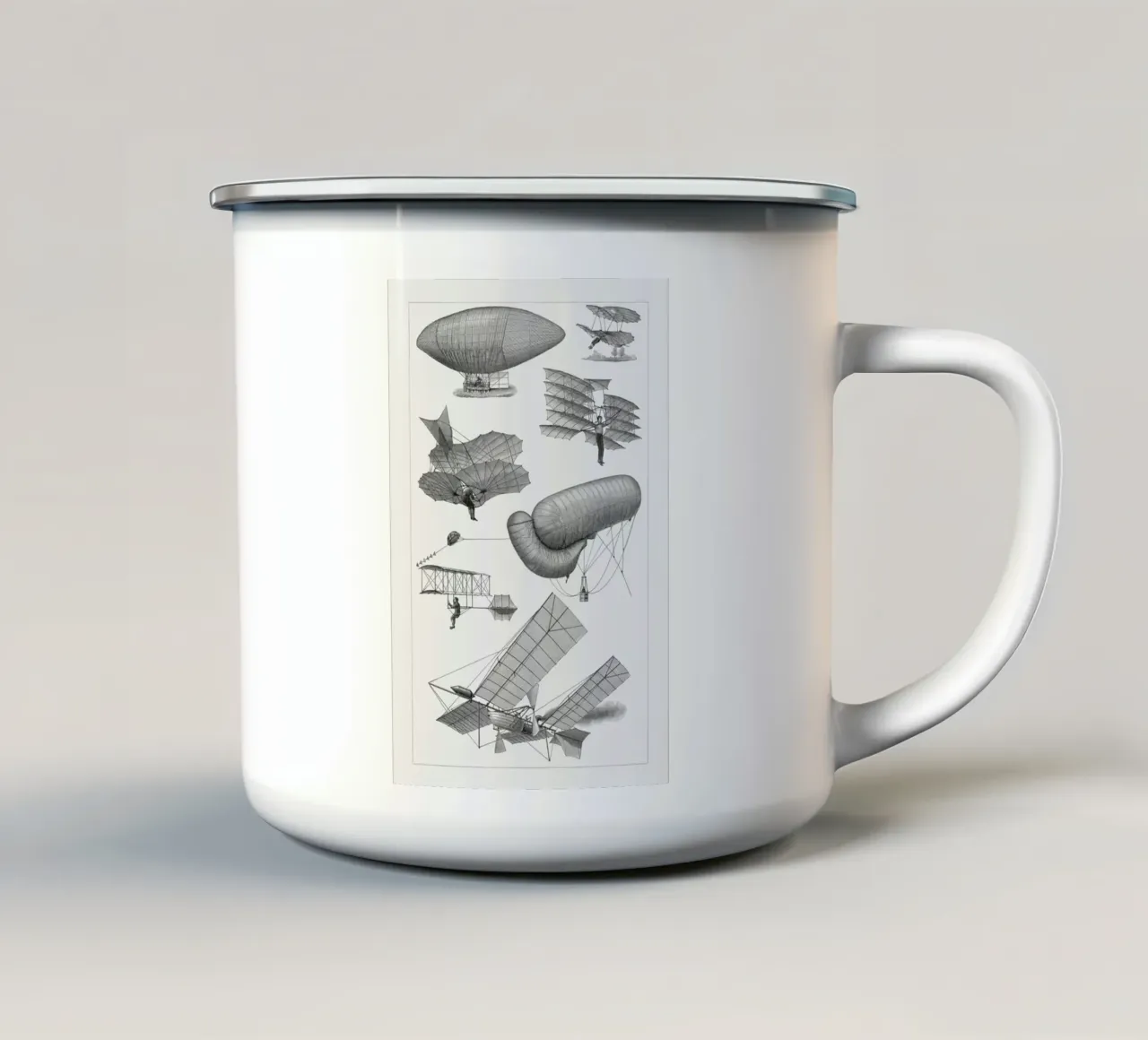 Flying Maschine tazza in smalto da Flora & Fauna