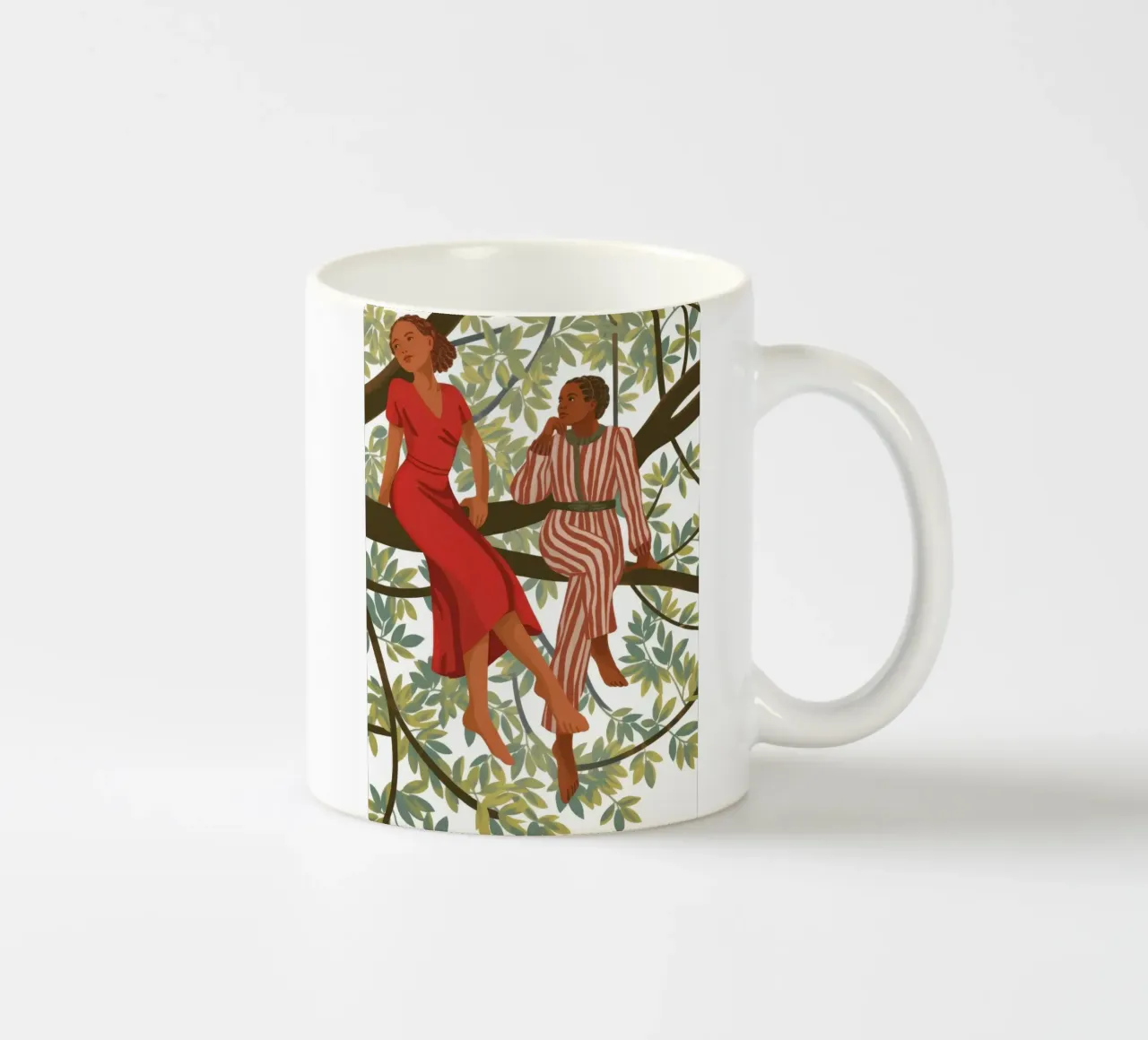 Armonia in cima all'albero tazza in ceramica da Veiled Canvas