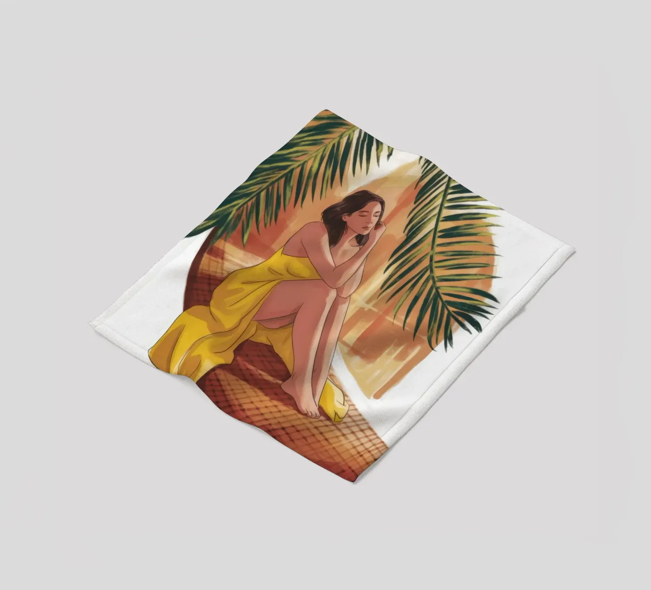 Riflessione sull'ora d'oro coperta in pile da Veiled Canvas