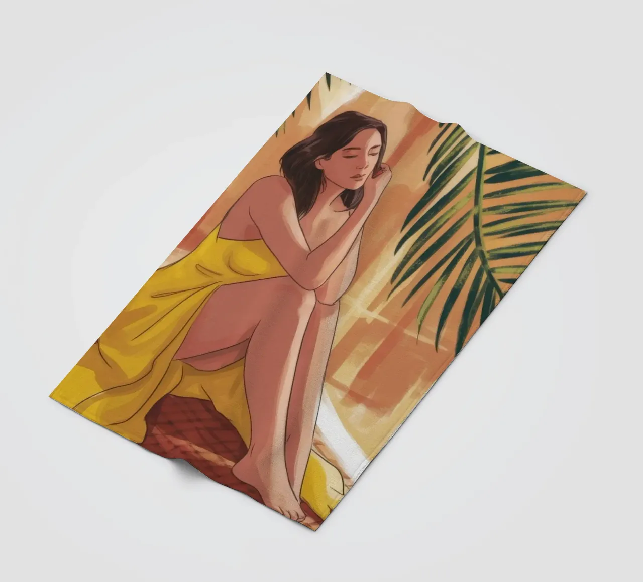 Riflessione sull'ora d'oro coperta in pile da Veiled Canvas