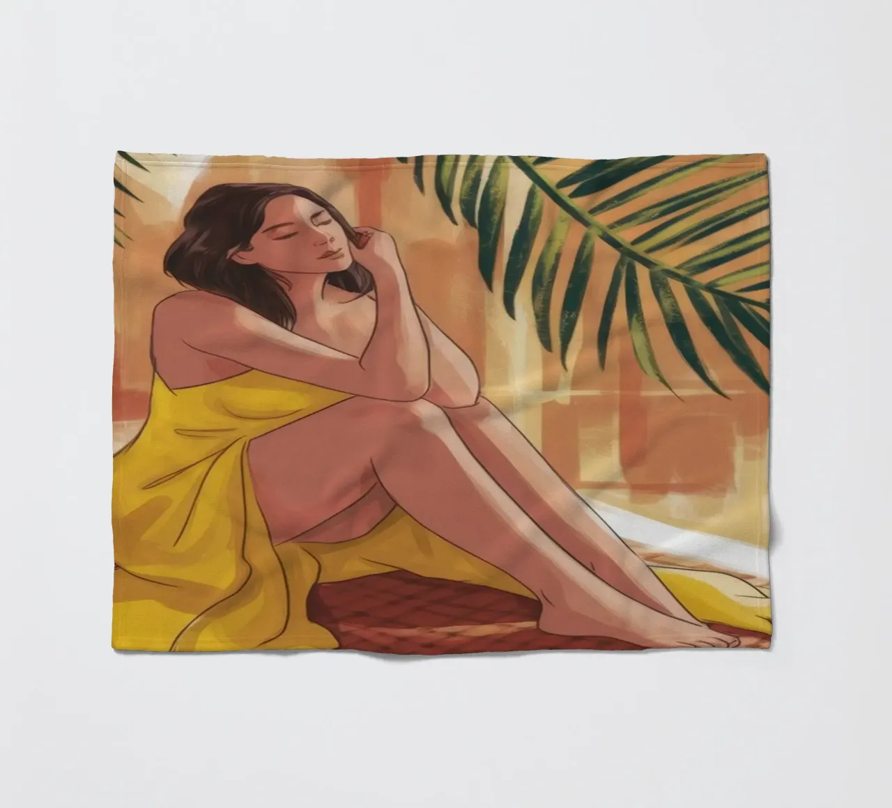 Riflessione sull'ora d'oro coperta in pile da Veiled Canvas