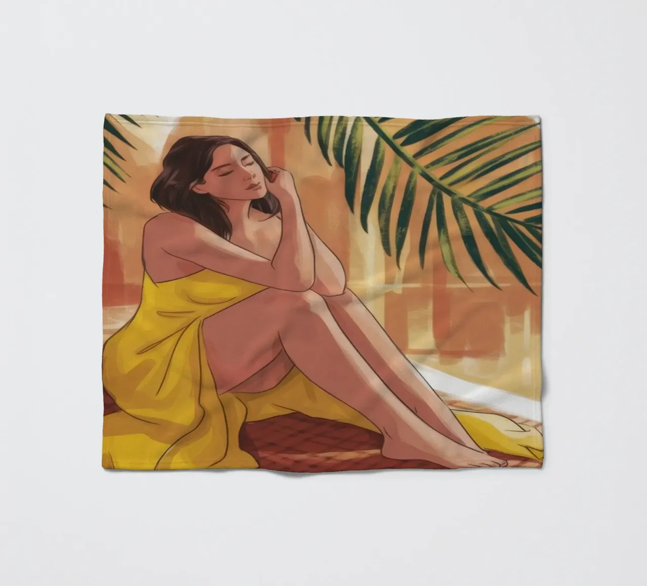 Riflessione sull'ora d'oro coperta in pile da Veiled Canvas