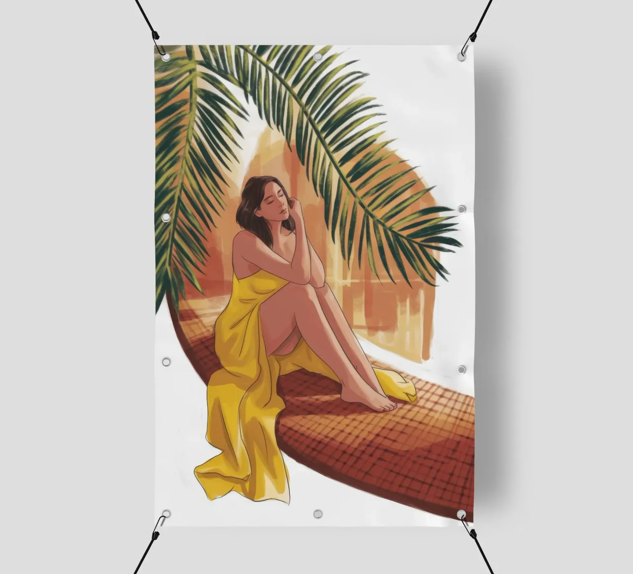 Riflessione sull'ora d'oro telo in pvc da Veiled Canvas