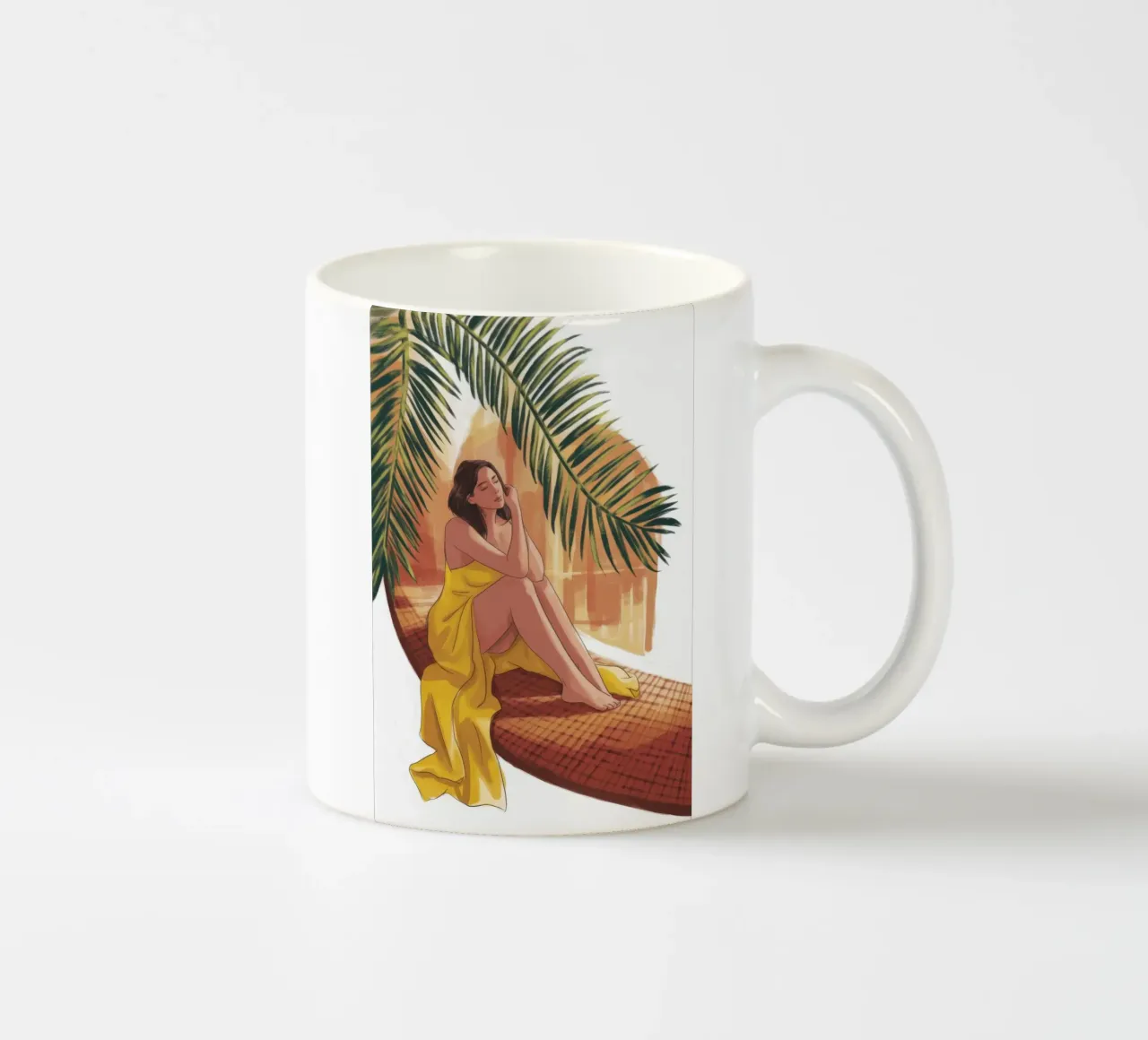 Riflessione sull'ora d'oro tazza in ceramica da Veiled Canvas