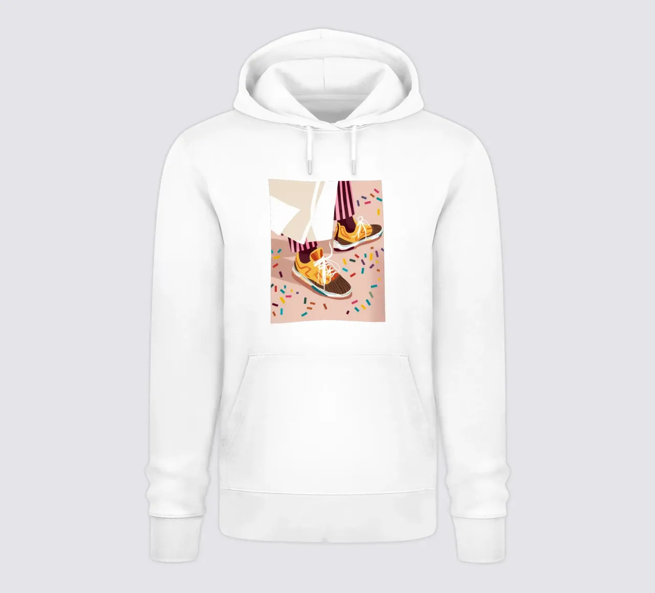 I passi giocosi deliziano felpa con cappuccio da Veiled Canvas