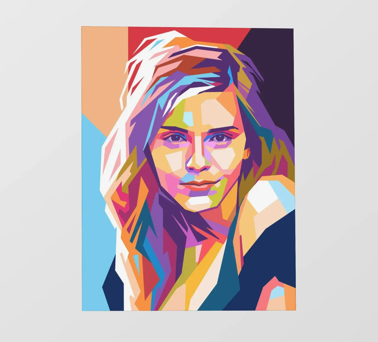 Ritratto pop art di Emma Watson pellicola backlit da Hantamrata
