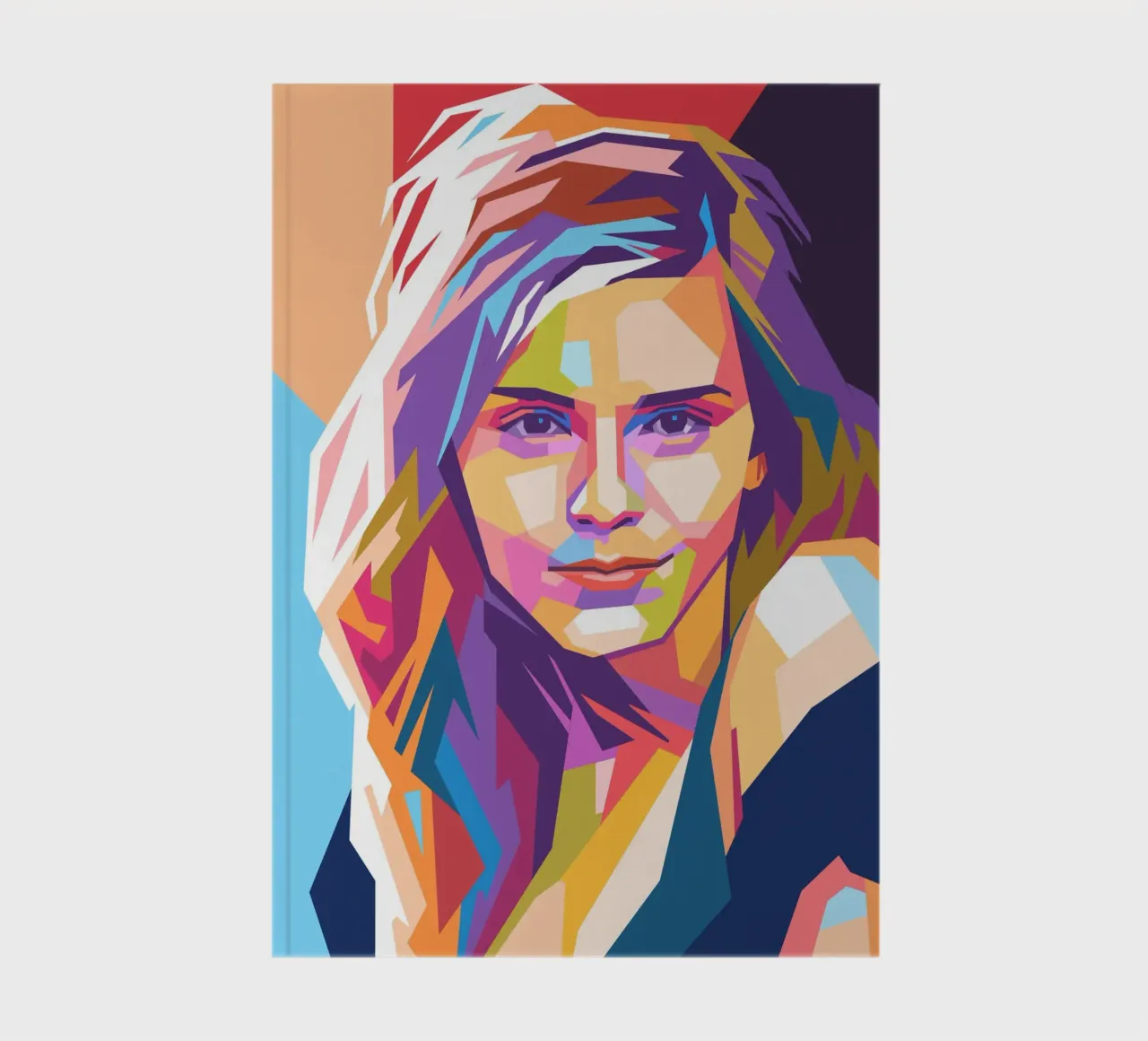 Emma Watson pop art portrait notebook by Hantamrata