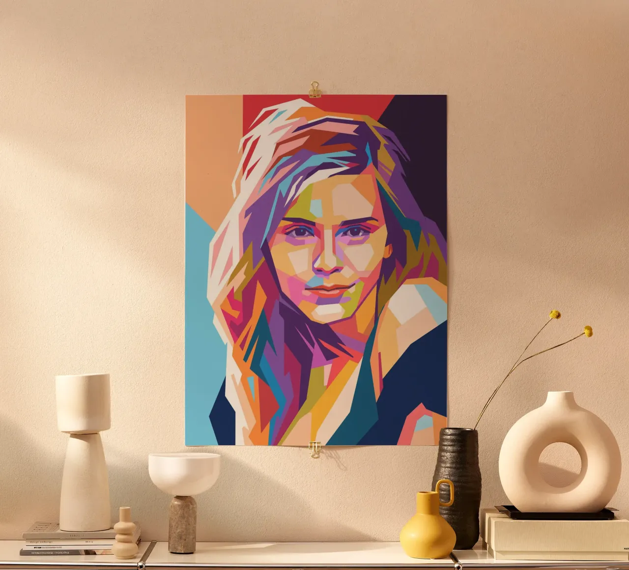 Ritratto pop art di Emma Watson carta hahnemühle da Hantamrata