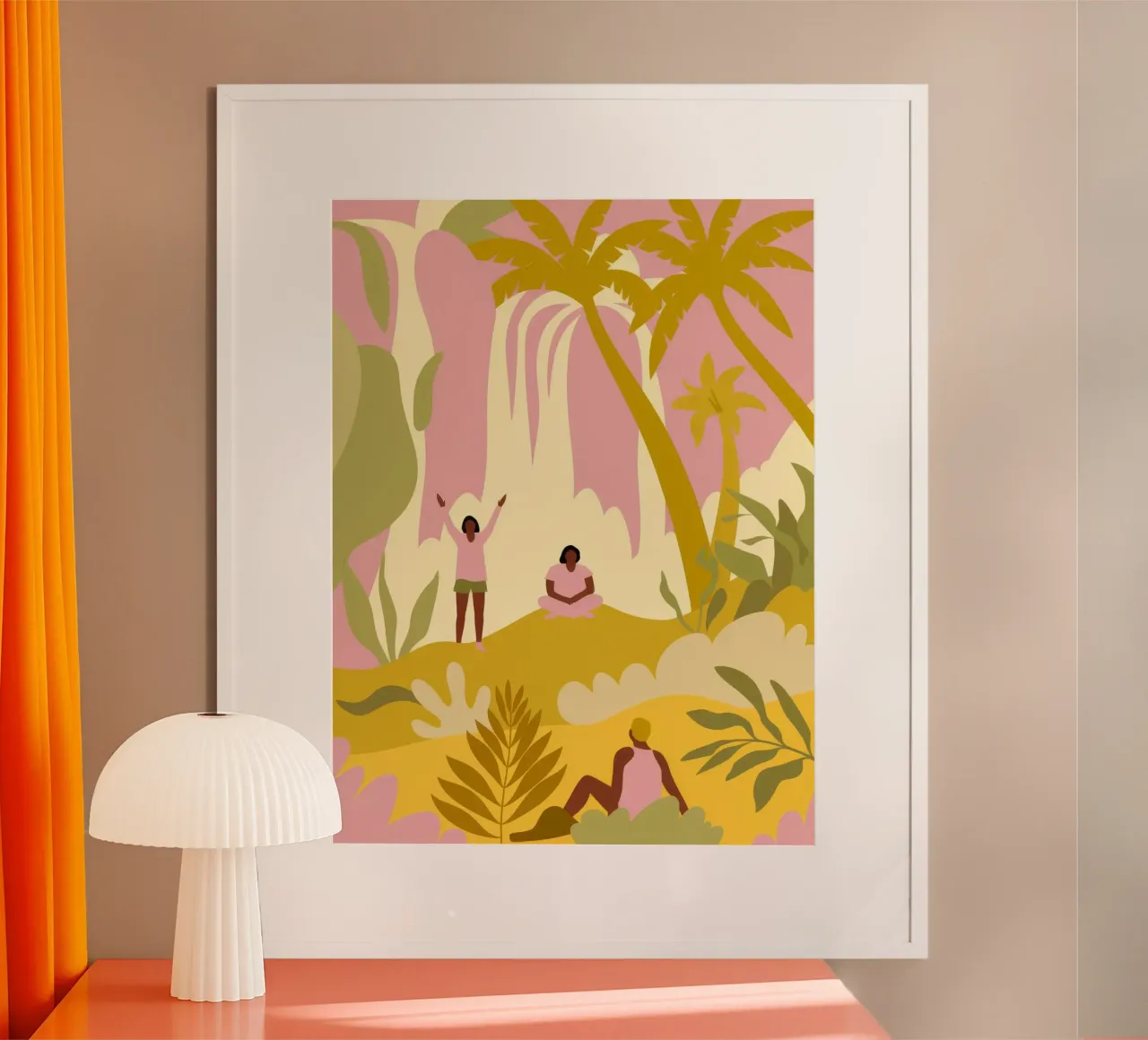 L'armonia dell'abbraccio della natura poster con telaio in alluminio da Veiled Canvas