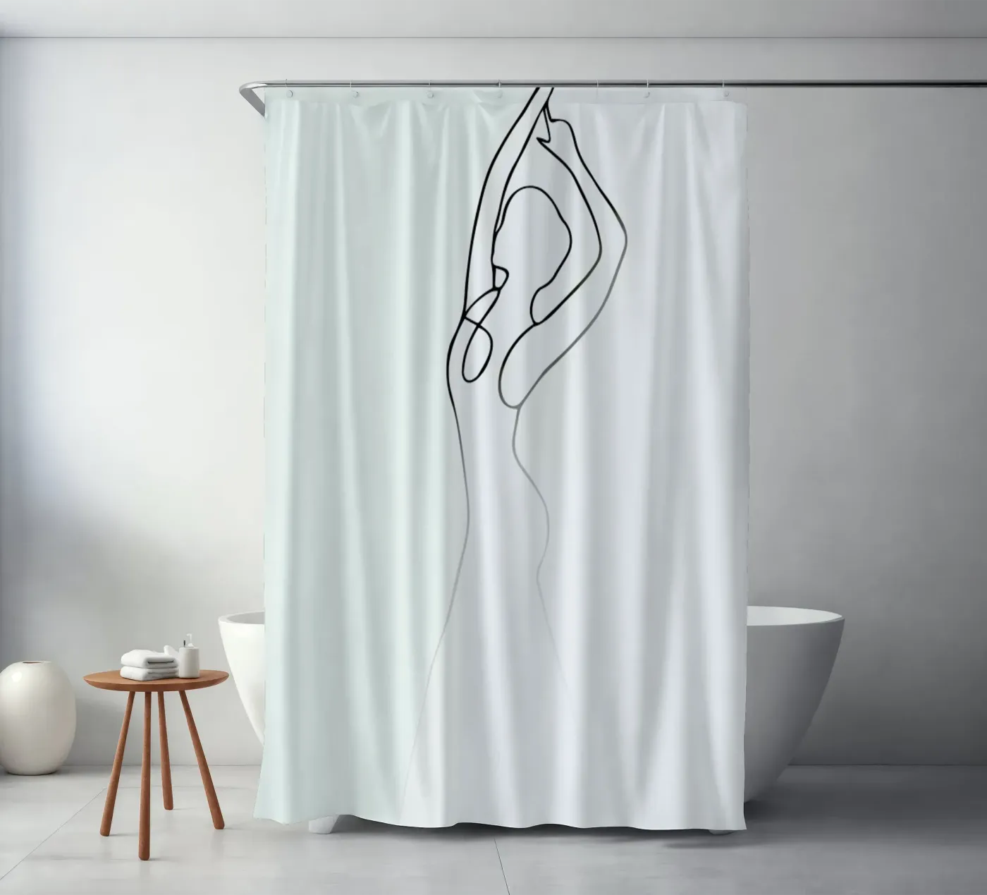 Pose douchegordijn van Graphite