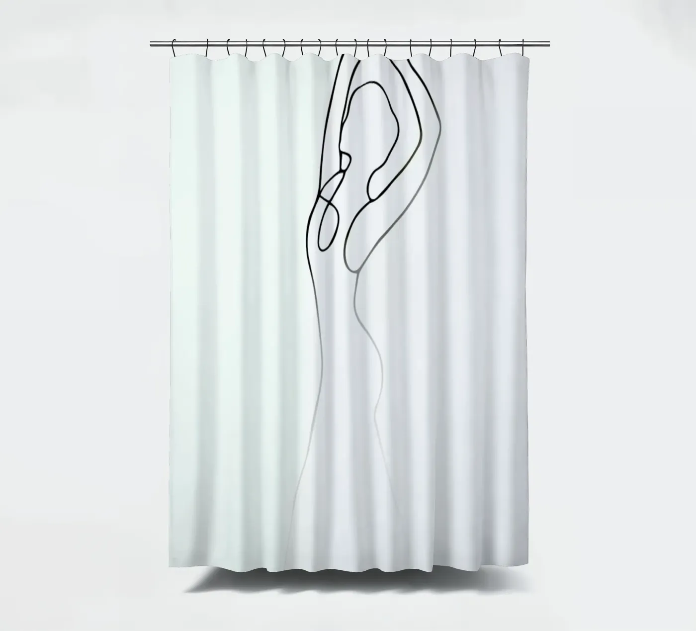 Pose douchegordijn van Graphite
