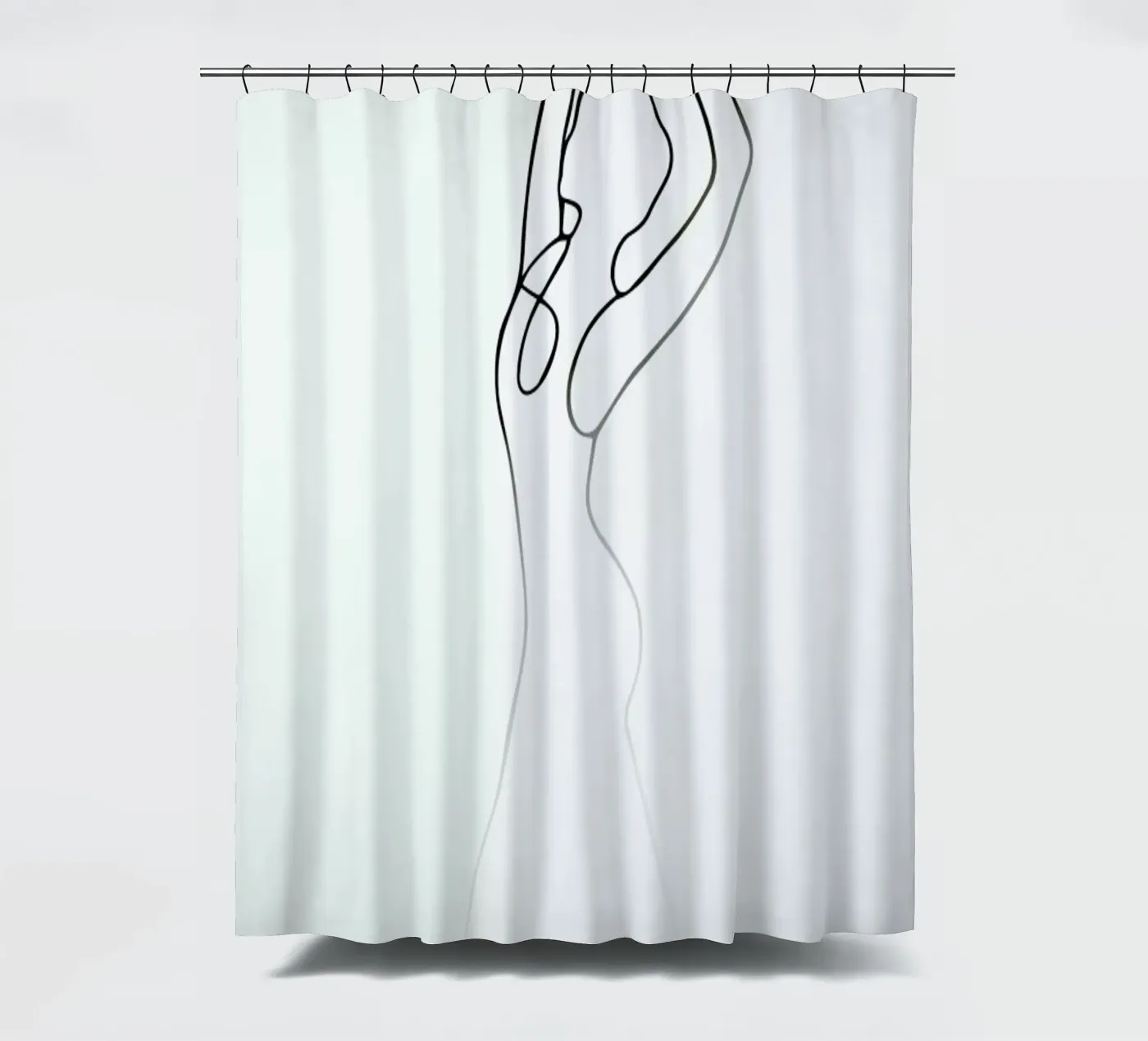 Pose douchegordijn van Graphite