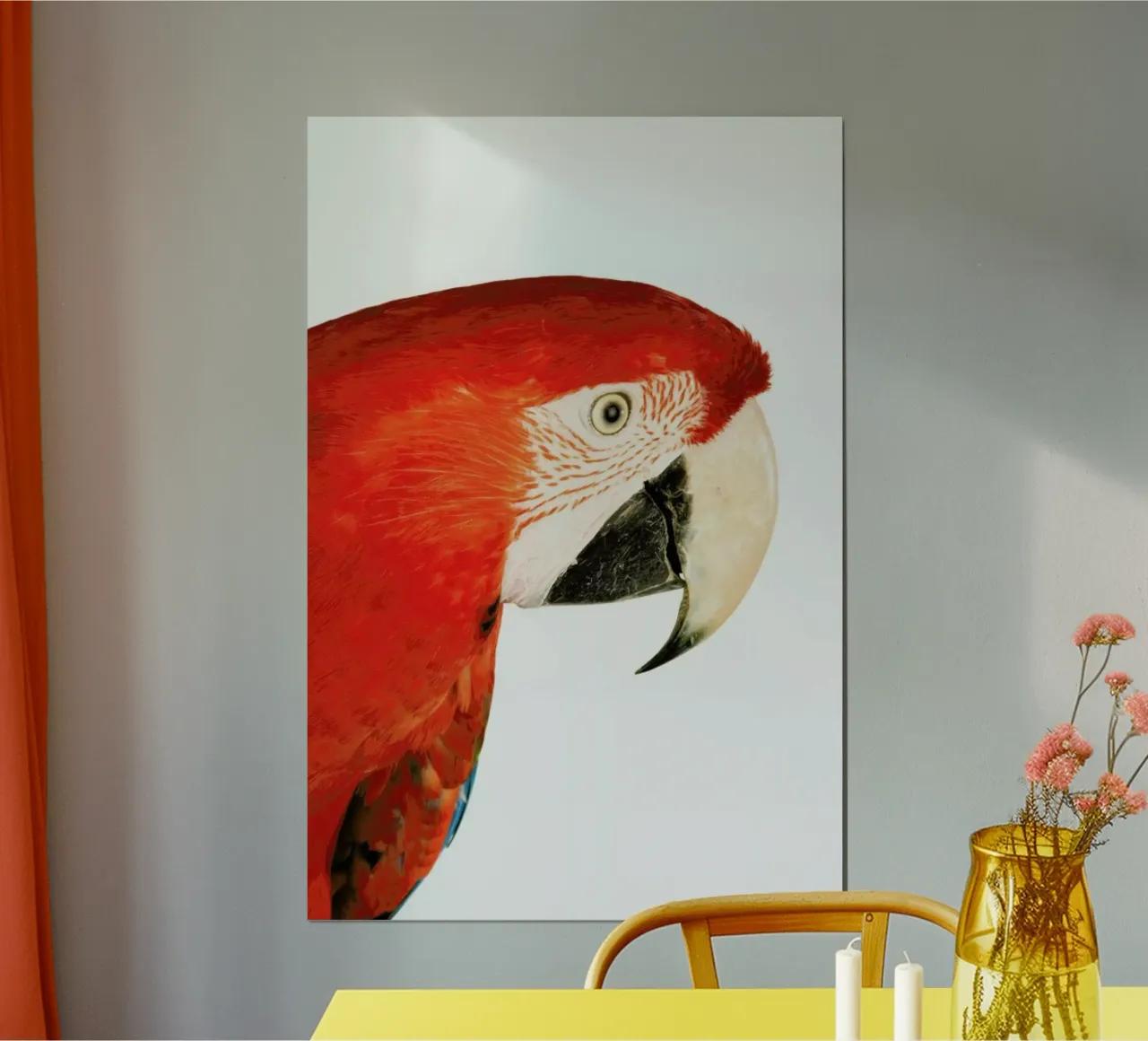 Royal Red Parrot poster con telaio in plastica da Natural Kingdom