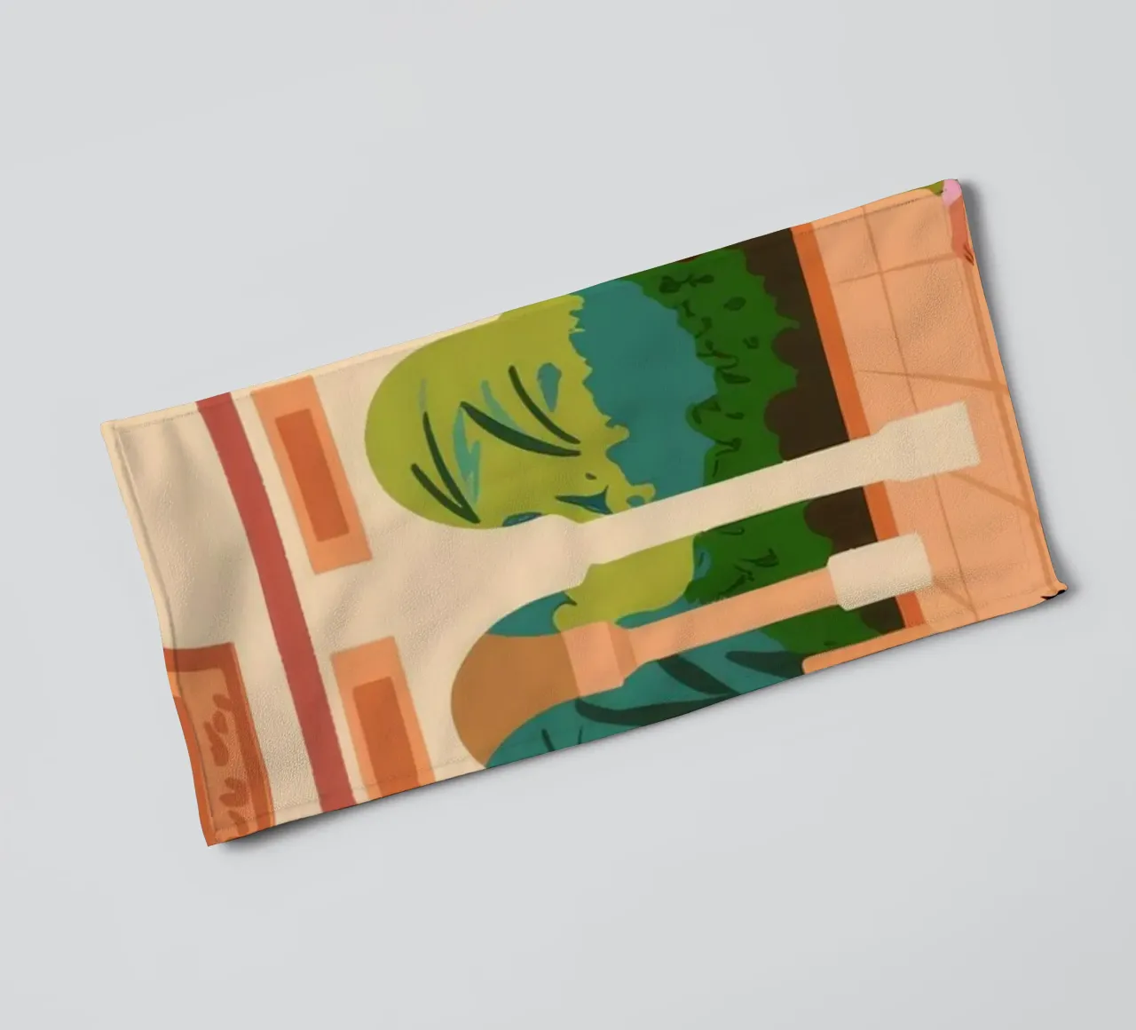 Mediterraner Oasencharme Handtuch von Veiled Canvas
