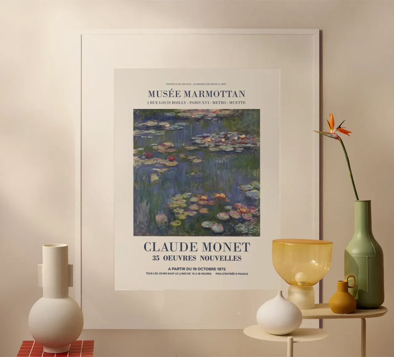 Exposition d'art ancien sur Monet poster de Vintagrafica